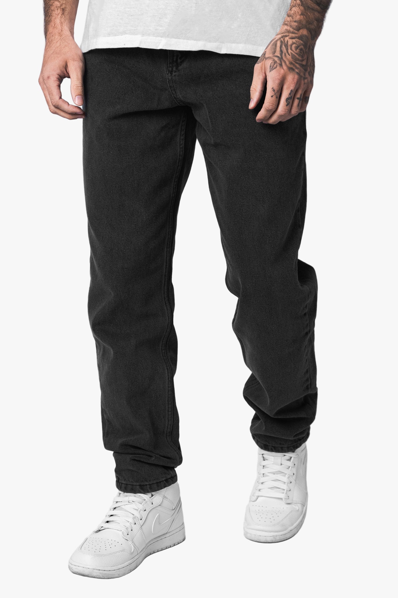 LOOSE FIT WASHED GREY JEANS