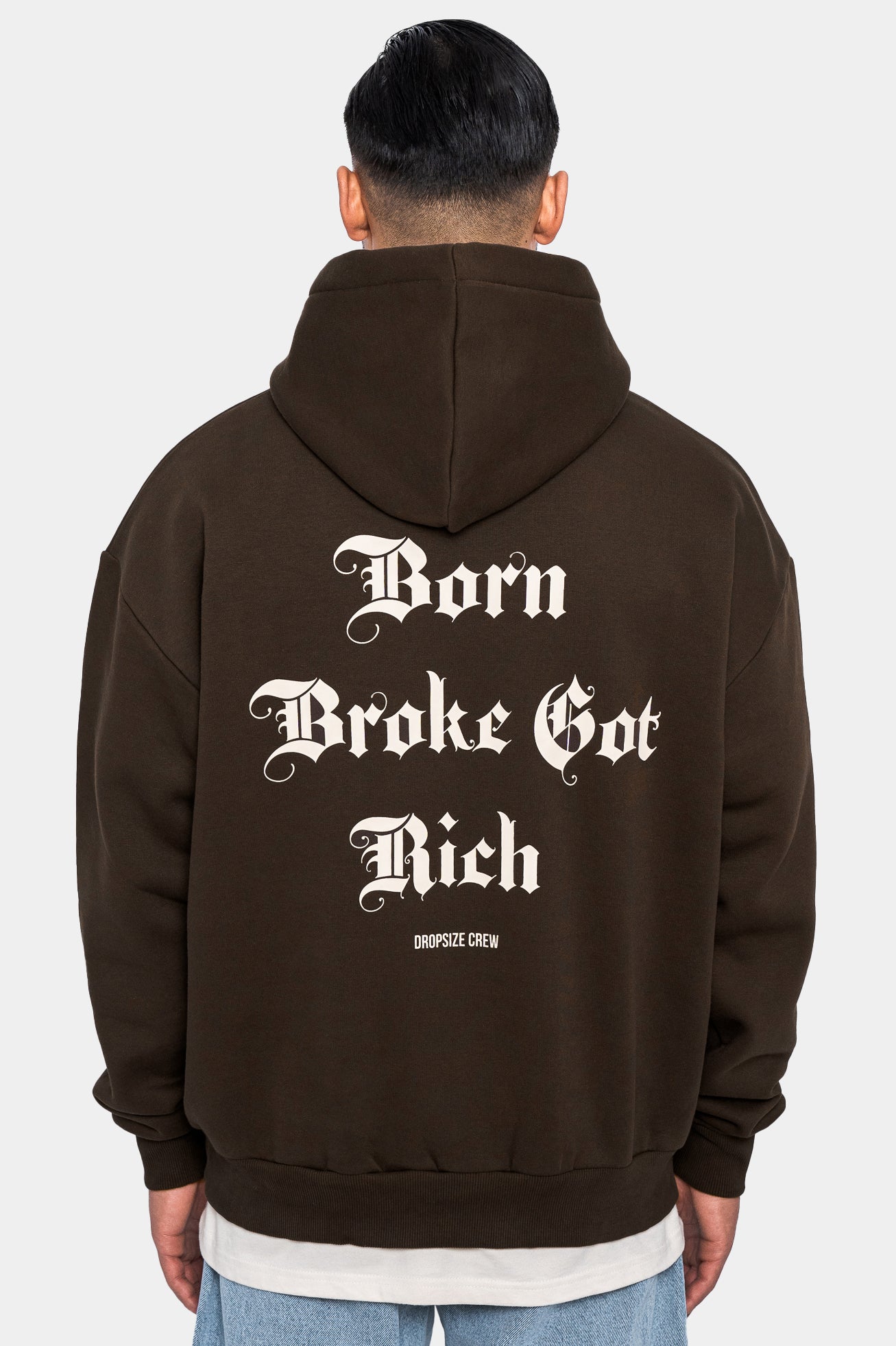 HEAVY OVERSIZED GOT RICH HOODIE CHOCOLATE – Dropsize