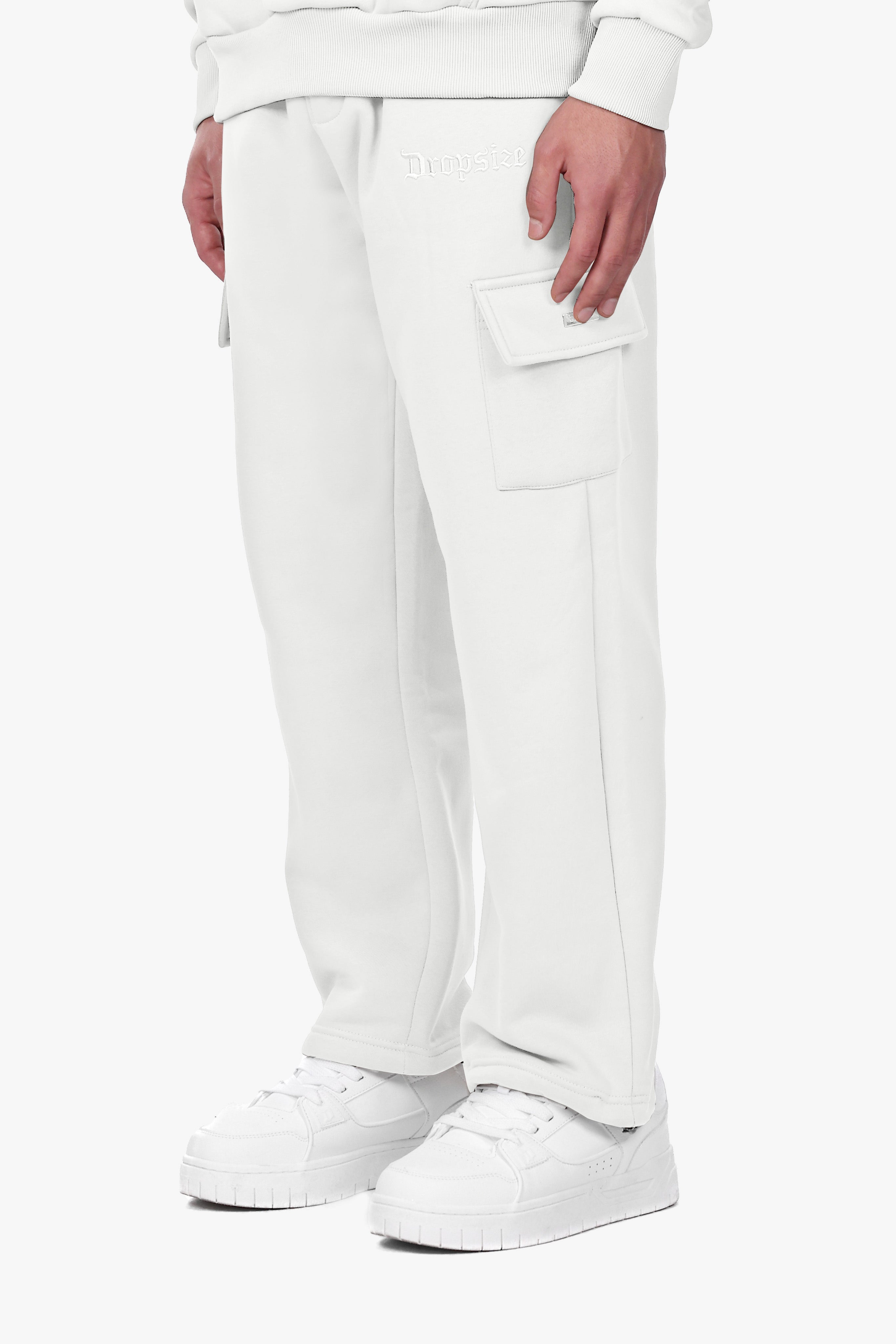 CARGO LOOSE FIT SWEATPANTS CREAM WHITE