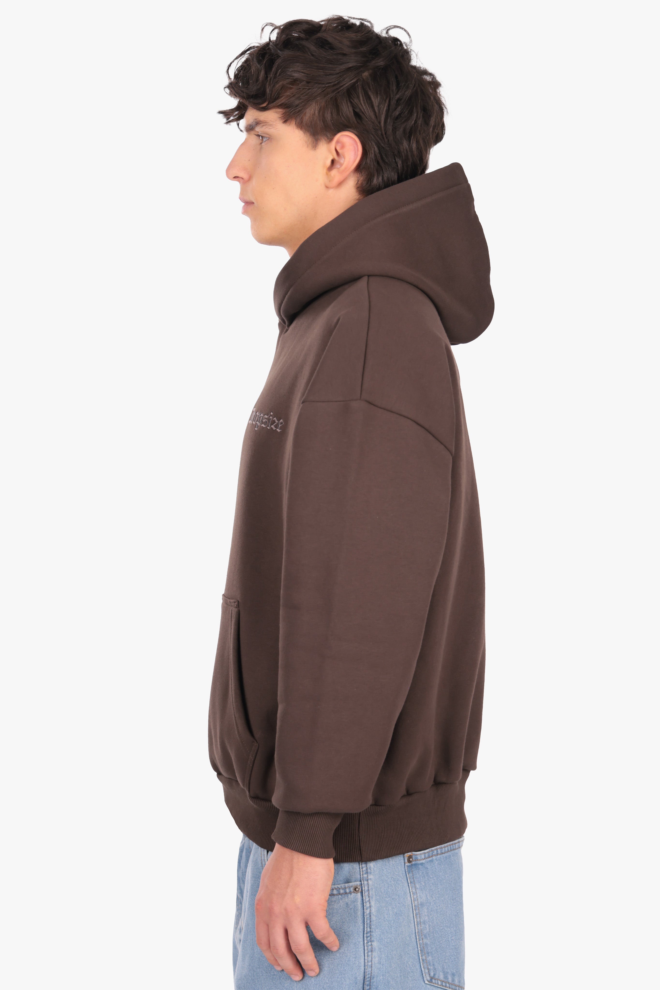 HEAVY OVERSIZE HOODIE CHOCOLATE BROWN