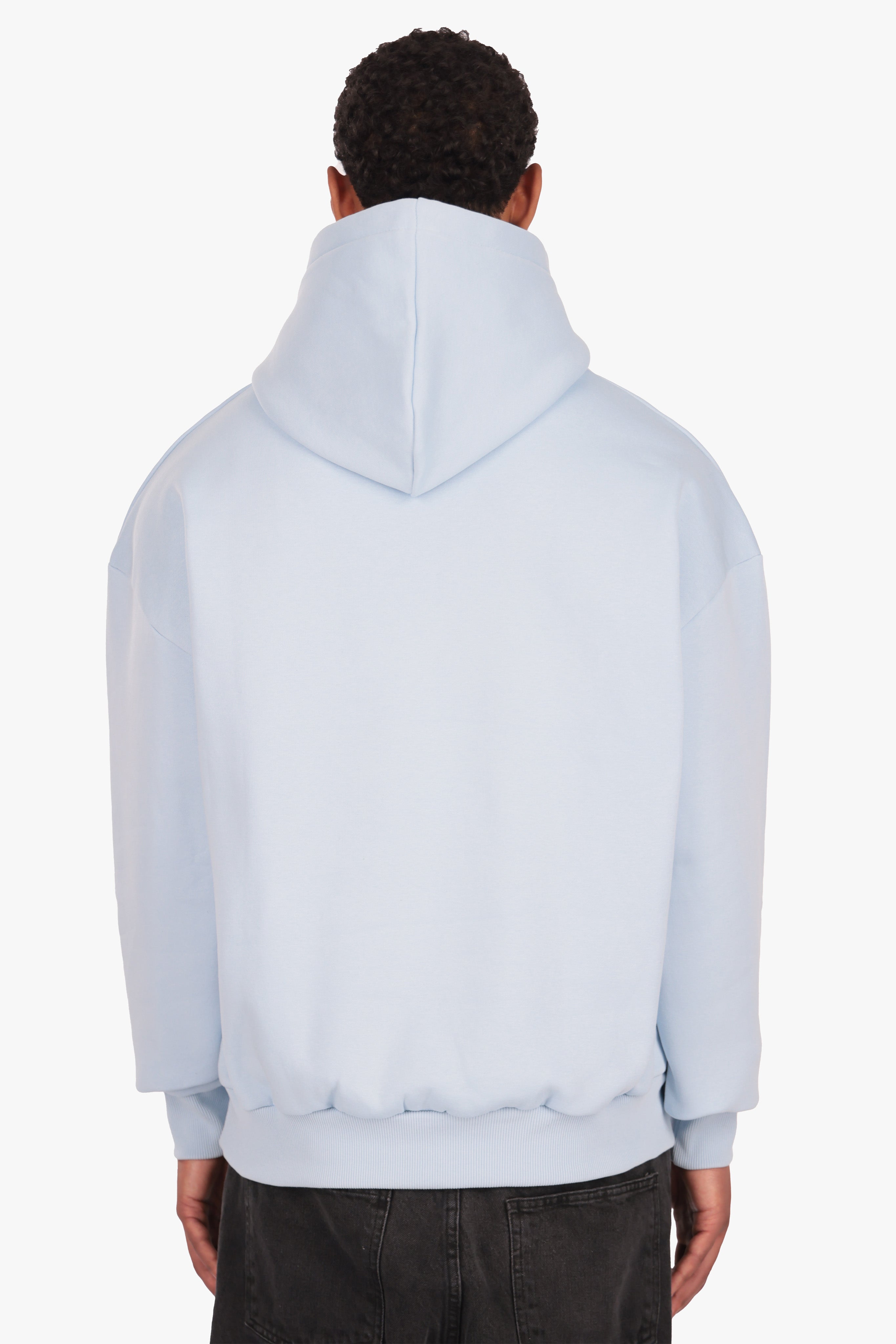 HEAVY OVERSIZE EMBO HOODIE BABYBLUE
