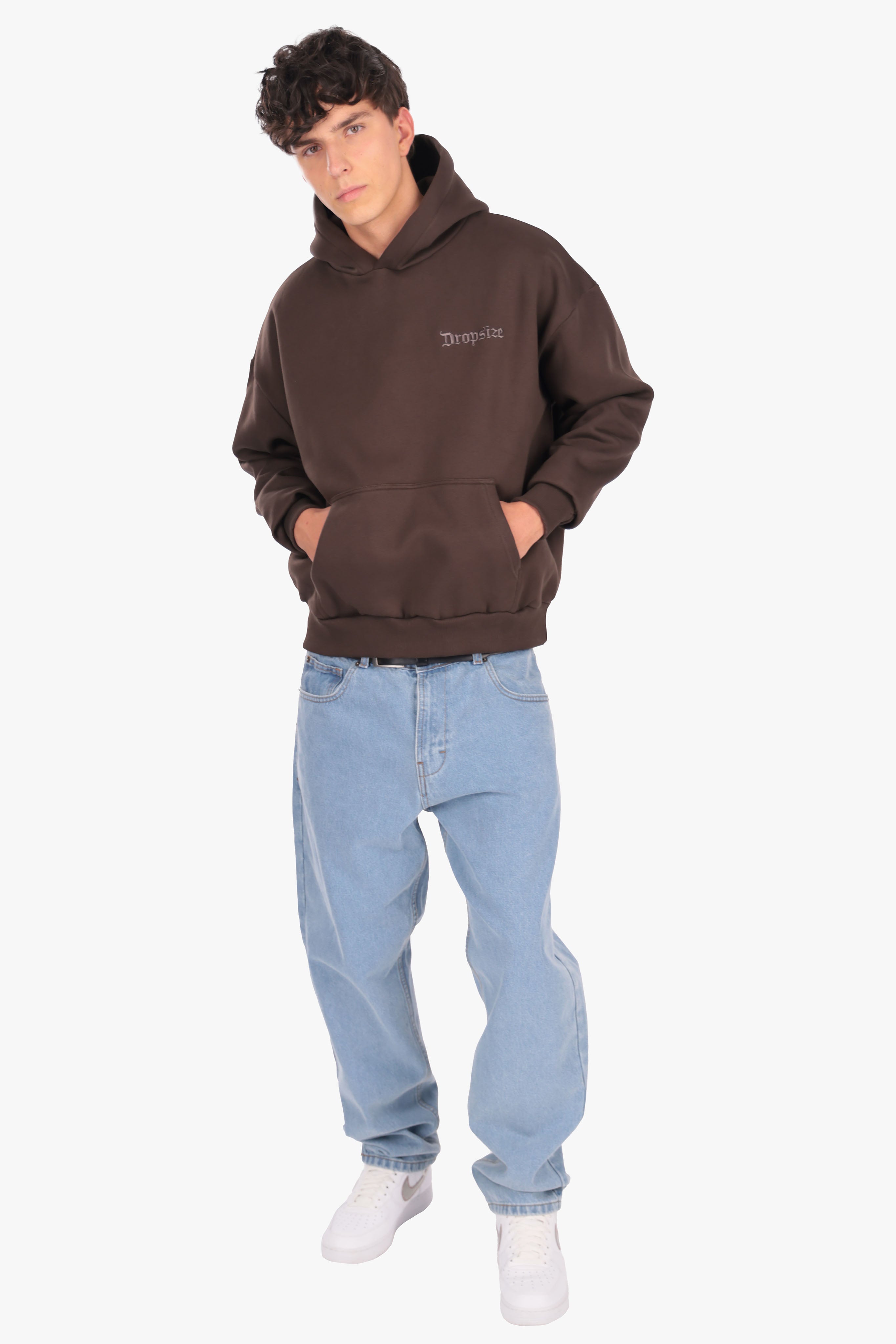 HEAVY OVERSIZE HOODIE CHOCOLATE BROWN