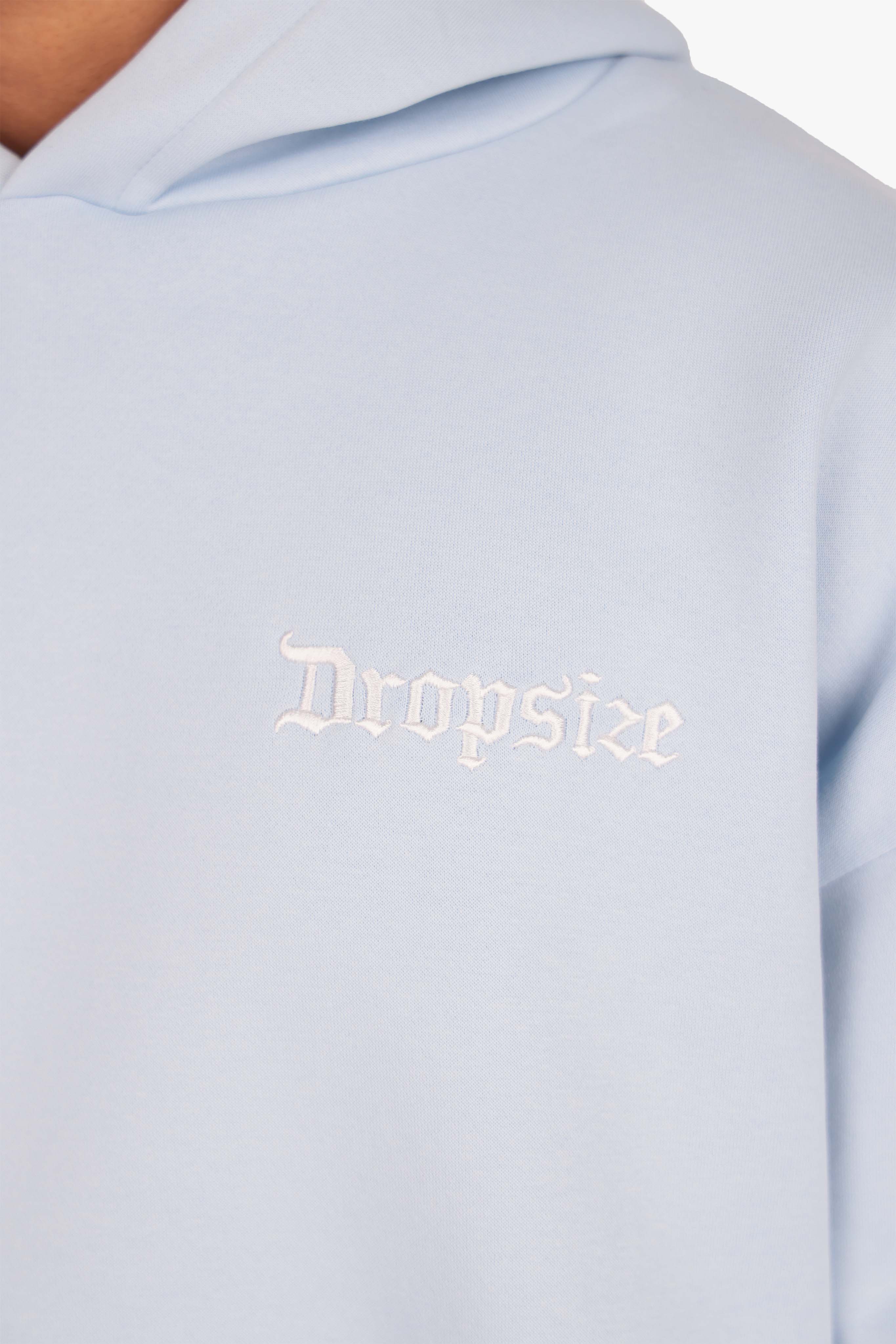 HEAVY OVERSIZE EMBO HOODIE BABYBLUE