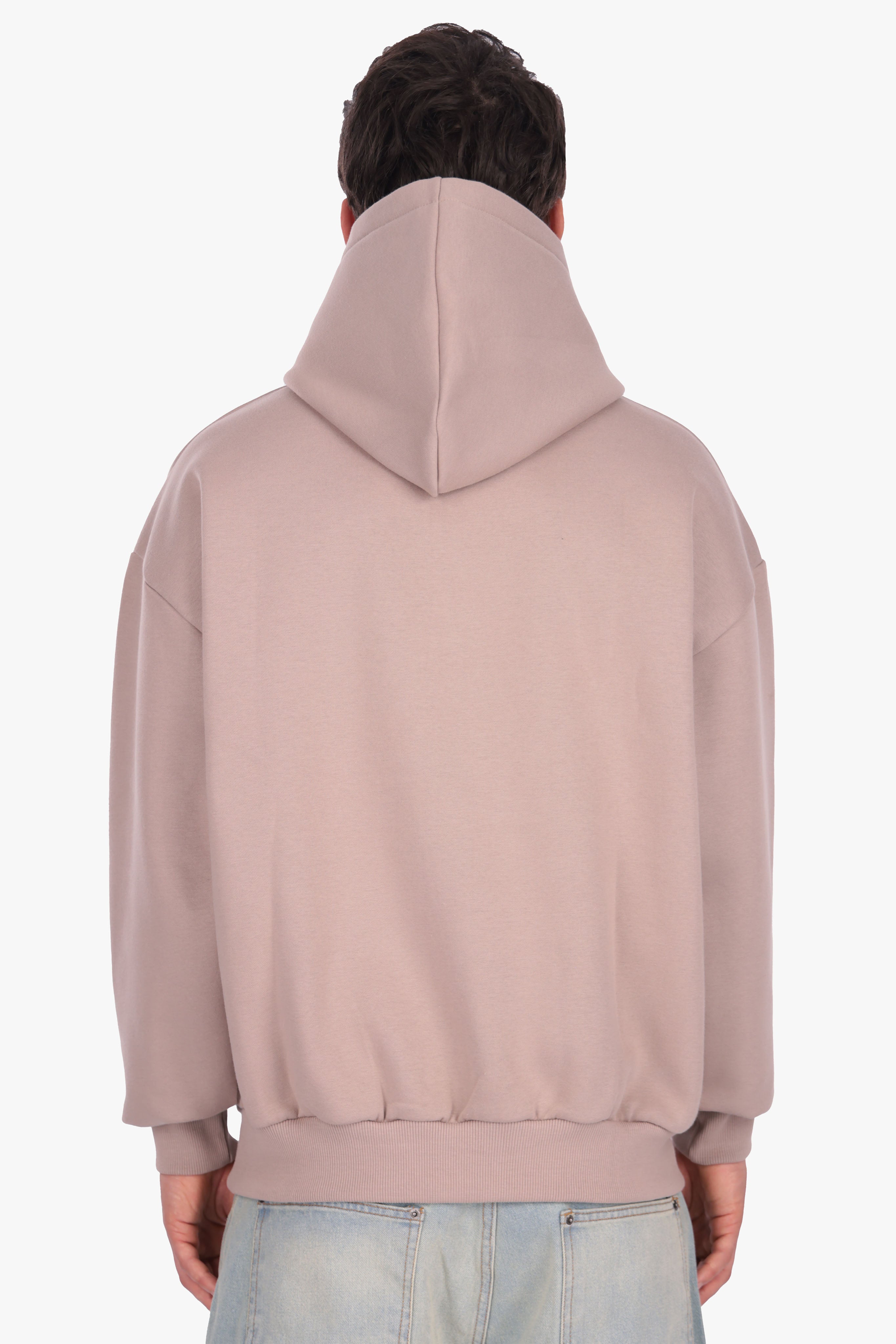 HEAVY OVERSIZE EMBO HOODIE SIMPLY TAUPE