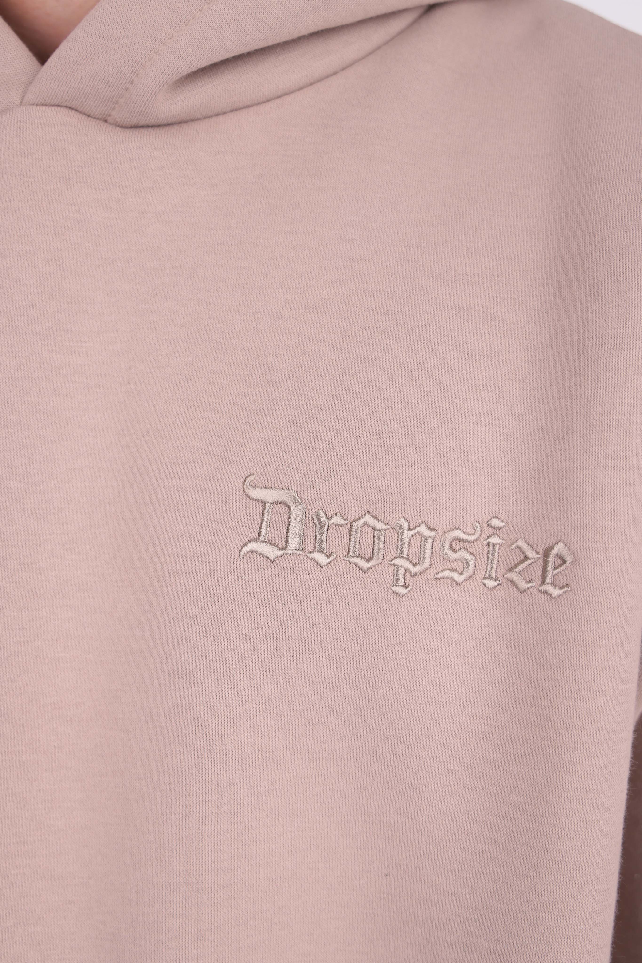 HEAVY OVERSIZE EMBO HOODIE SIMPLY TAUPE