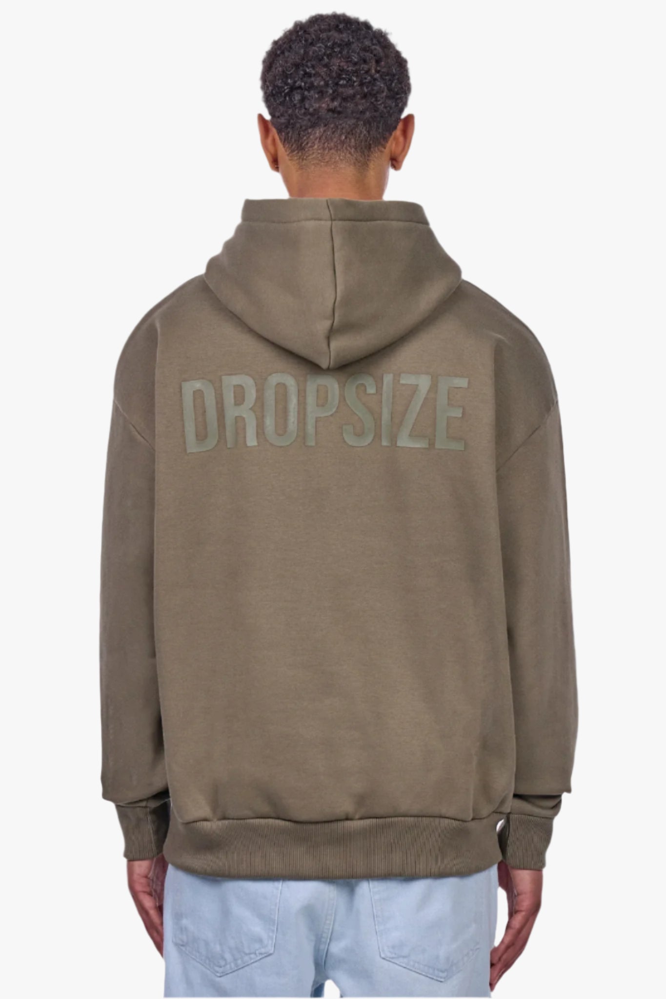 HEAVY OVERSIZE HD PRINT HOODIE OLIVE