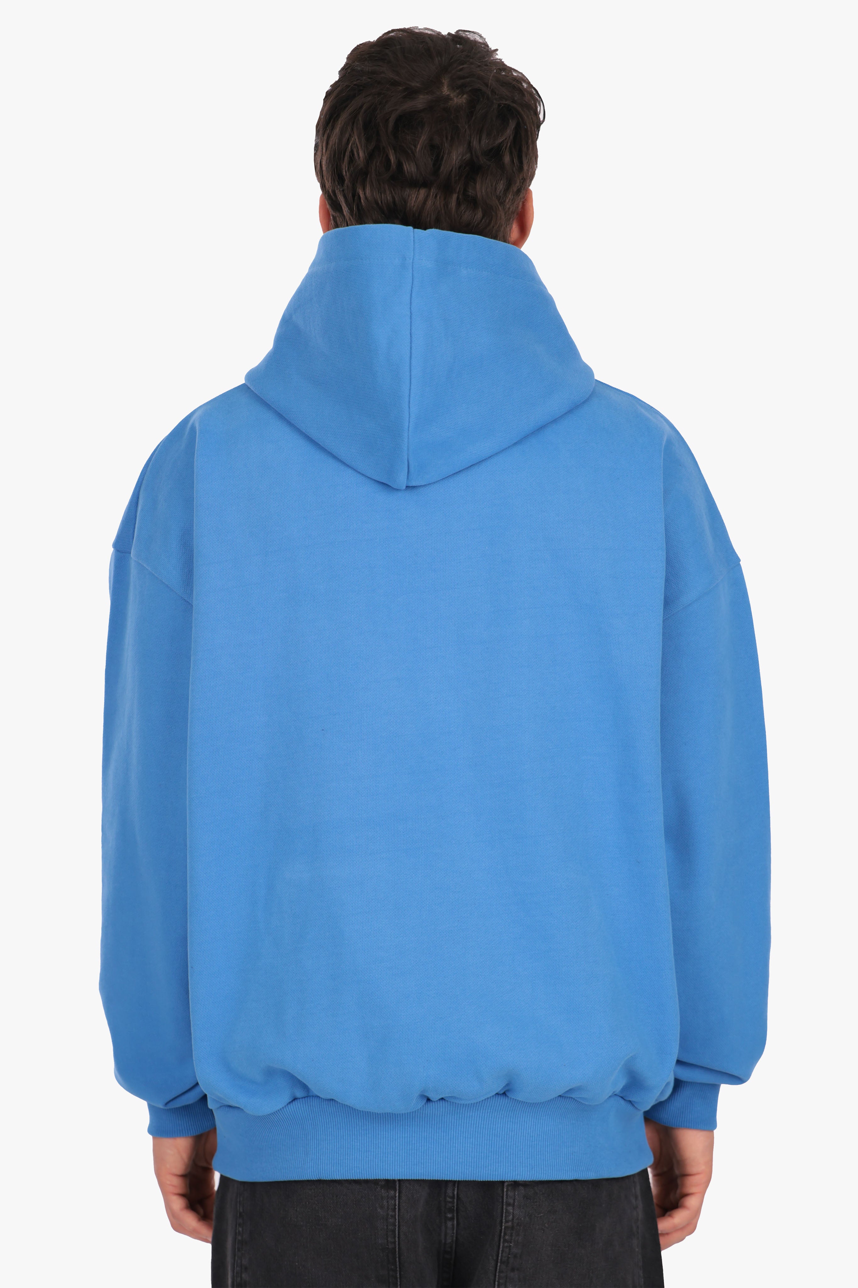 SUPER HEAVY OVERSIZE EMBO HOODIE ROYAL BLUE