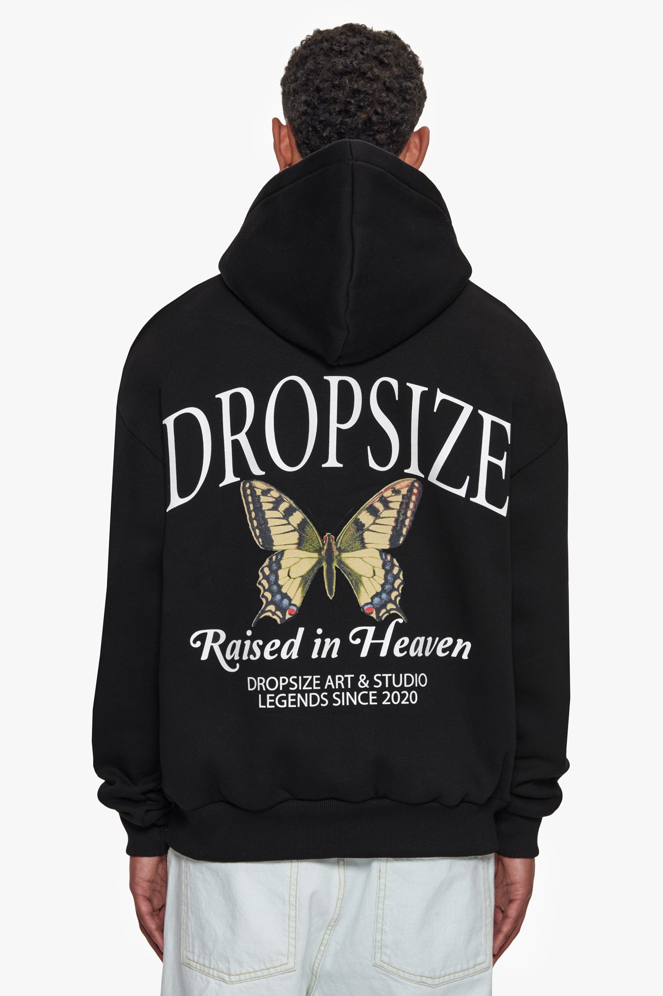 HEAVY OVERZIZE RAISED IN HEAVEN HOODIE BLACK