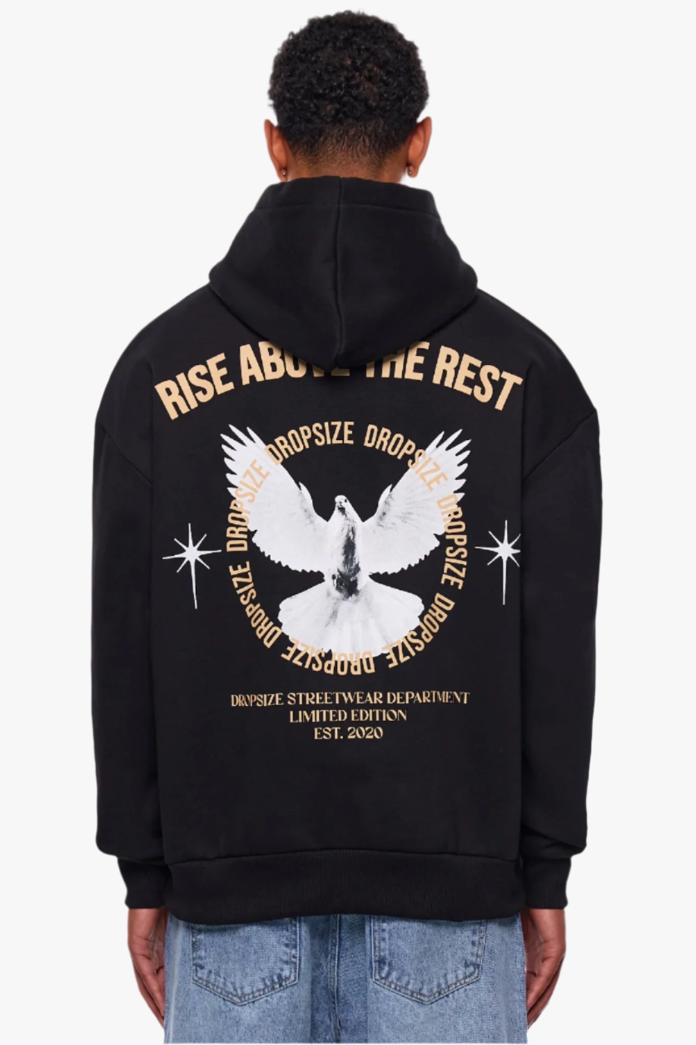 HEAVY OVERSIZE RISE ABOVE HOODIE BLACK