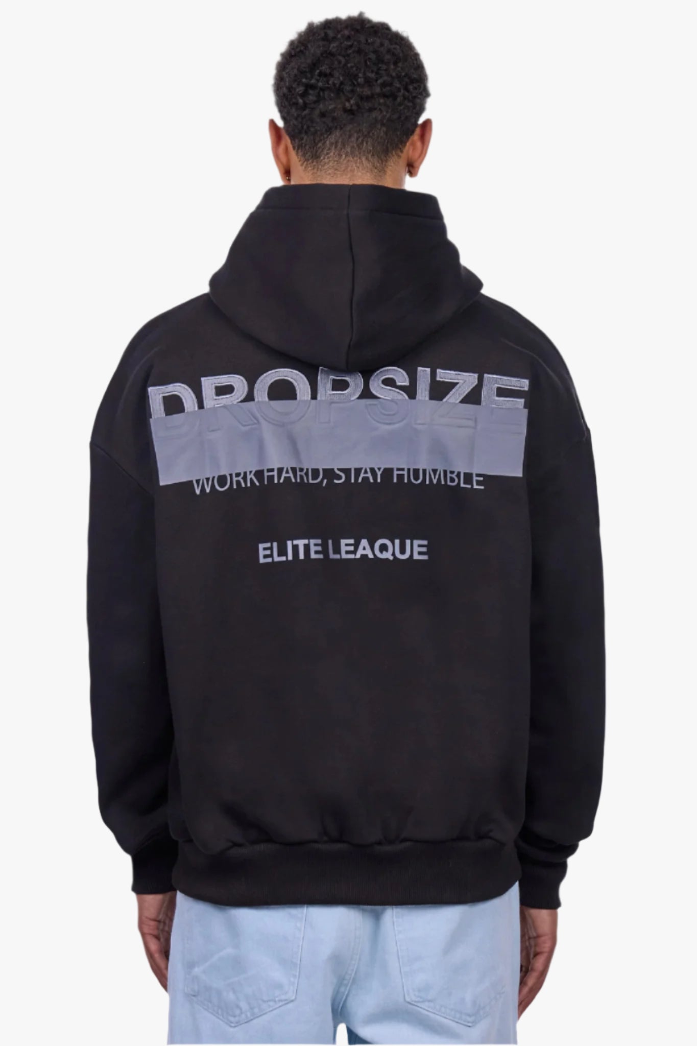 HEAVY OVERSIZE CENSORED HOODIE BLACK