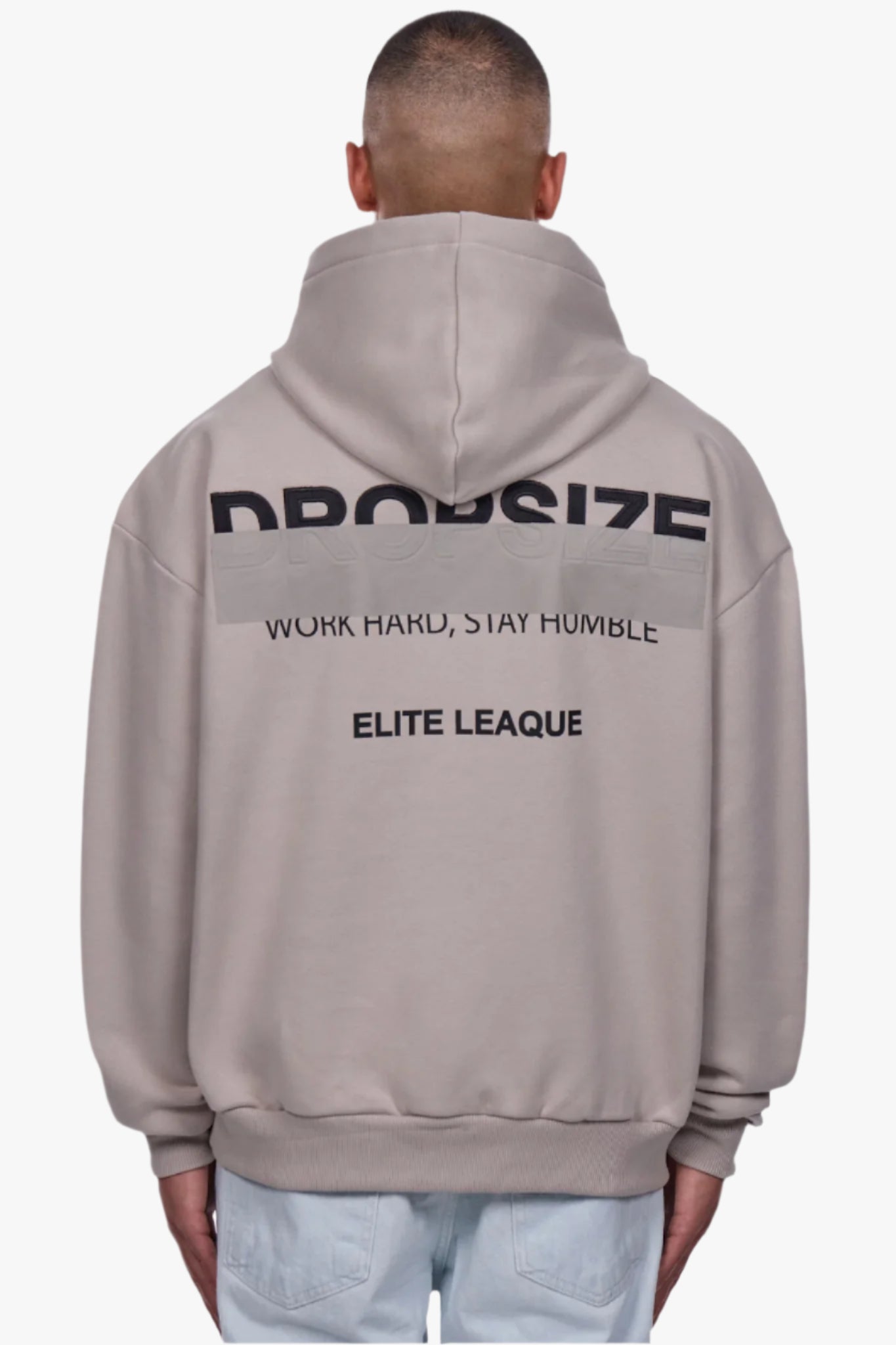HEAVY OVERSIZE CENSORED HOODIE STONE