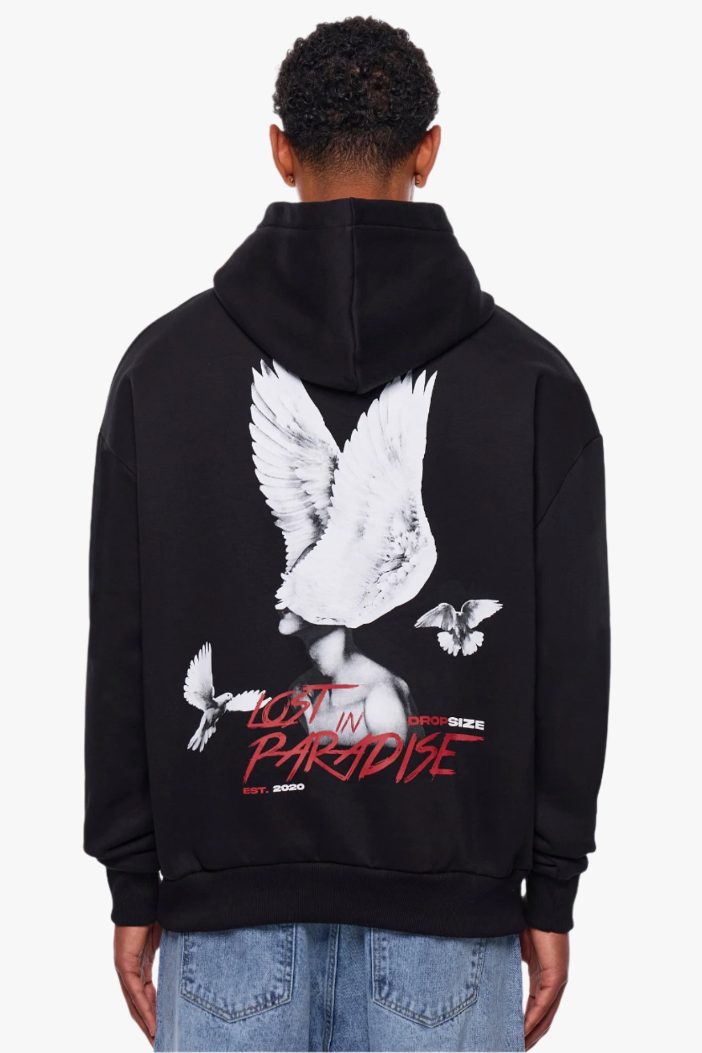 HEAVY OVERSIZE LOST PARADISE HOODIE BLACK