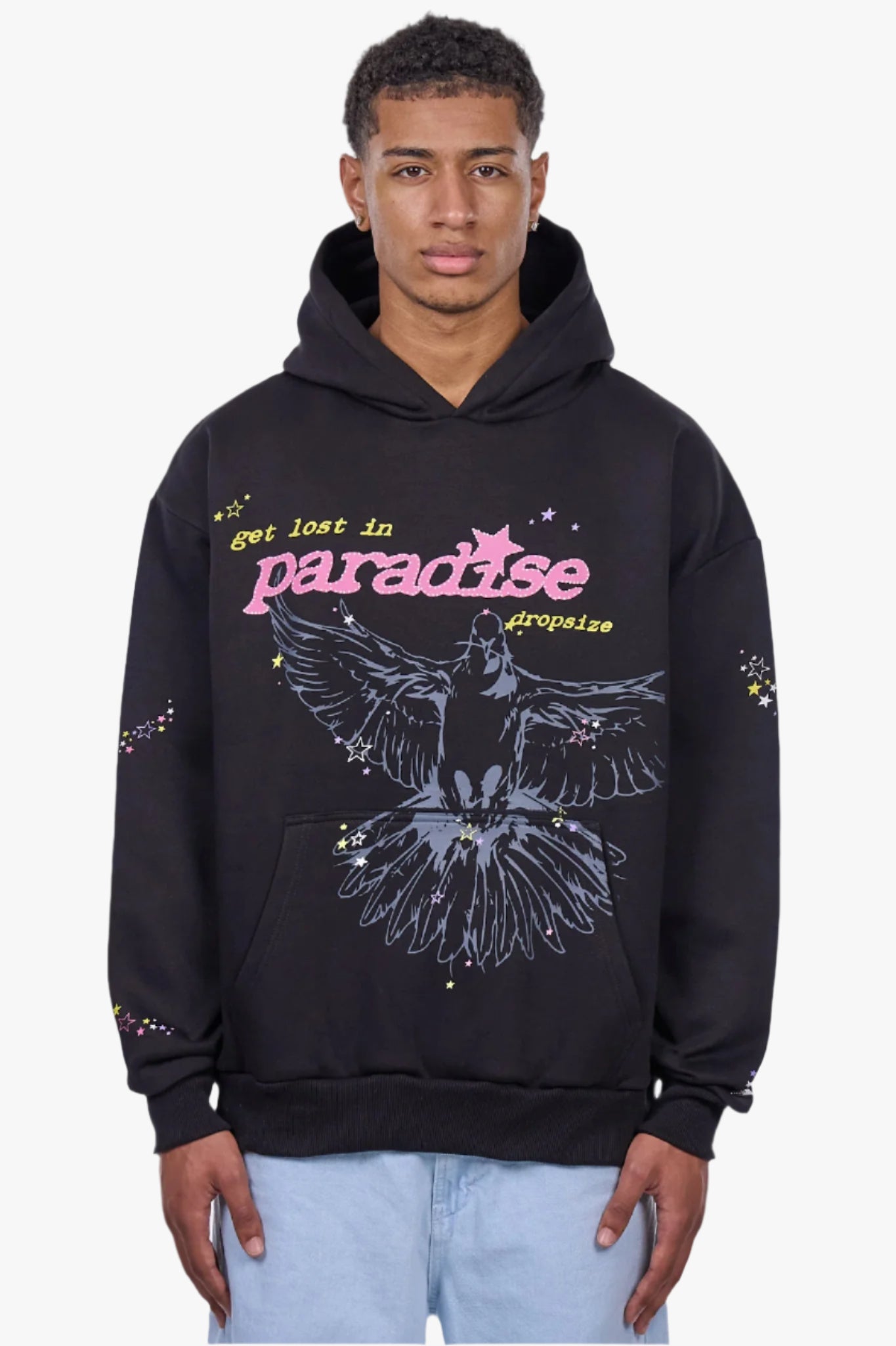 HEAVY OVERSIZE LOUD PARADISE HOODIE BLACK