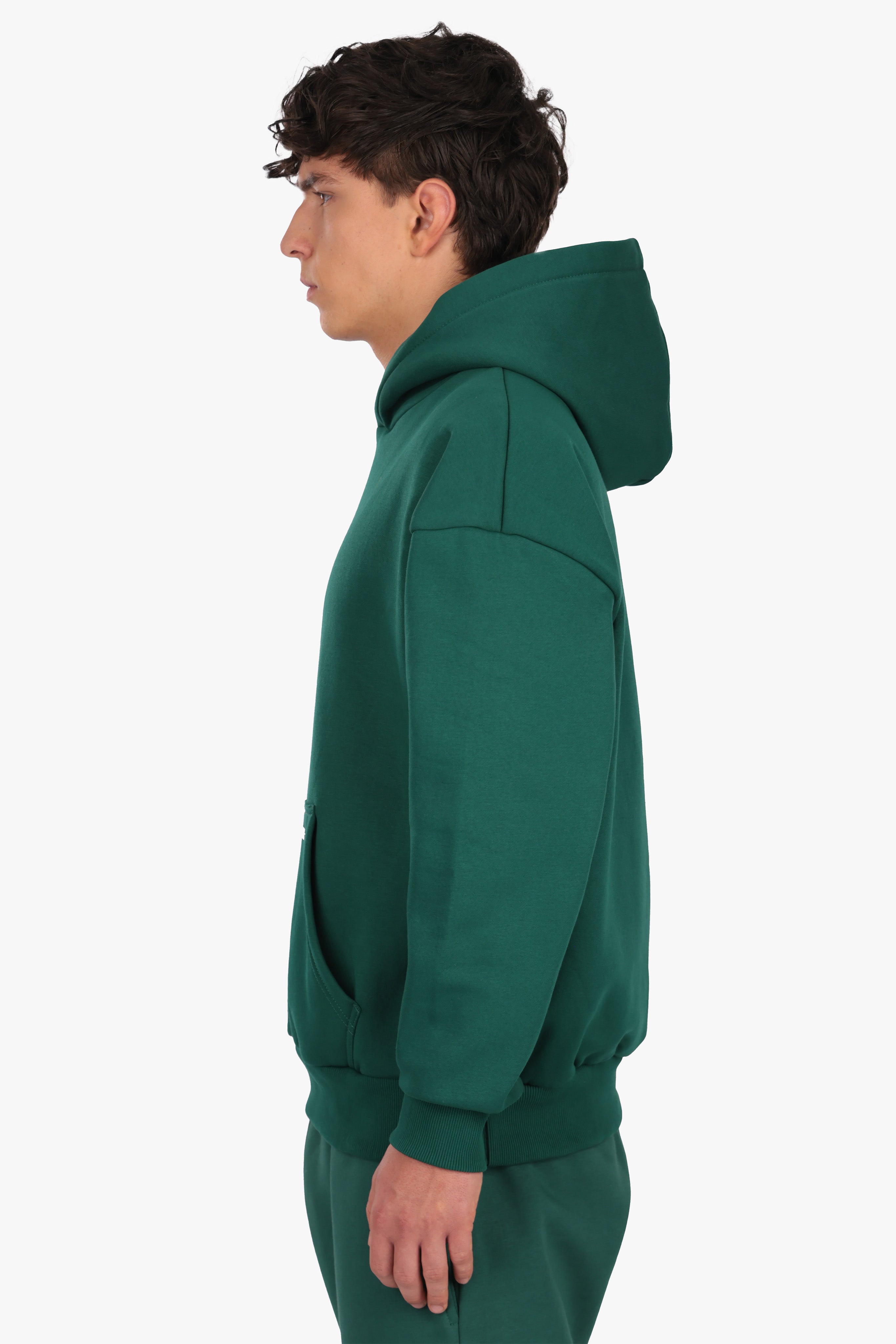 OVERSIZE METAL PATCH HOODIE GREEN