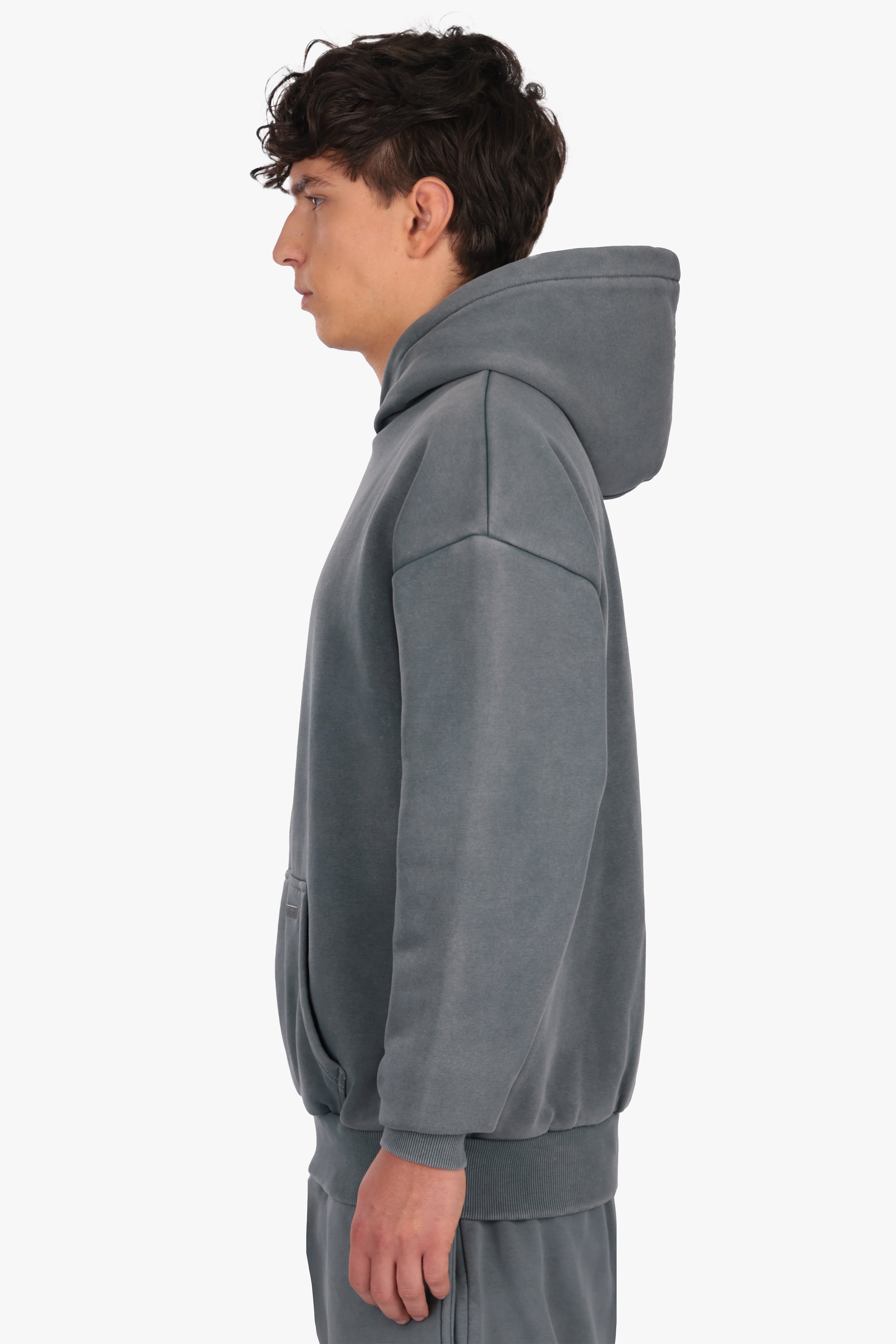 OVERSIZE METAL PATCH HOODIE VINTAGE GREY