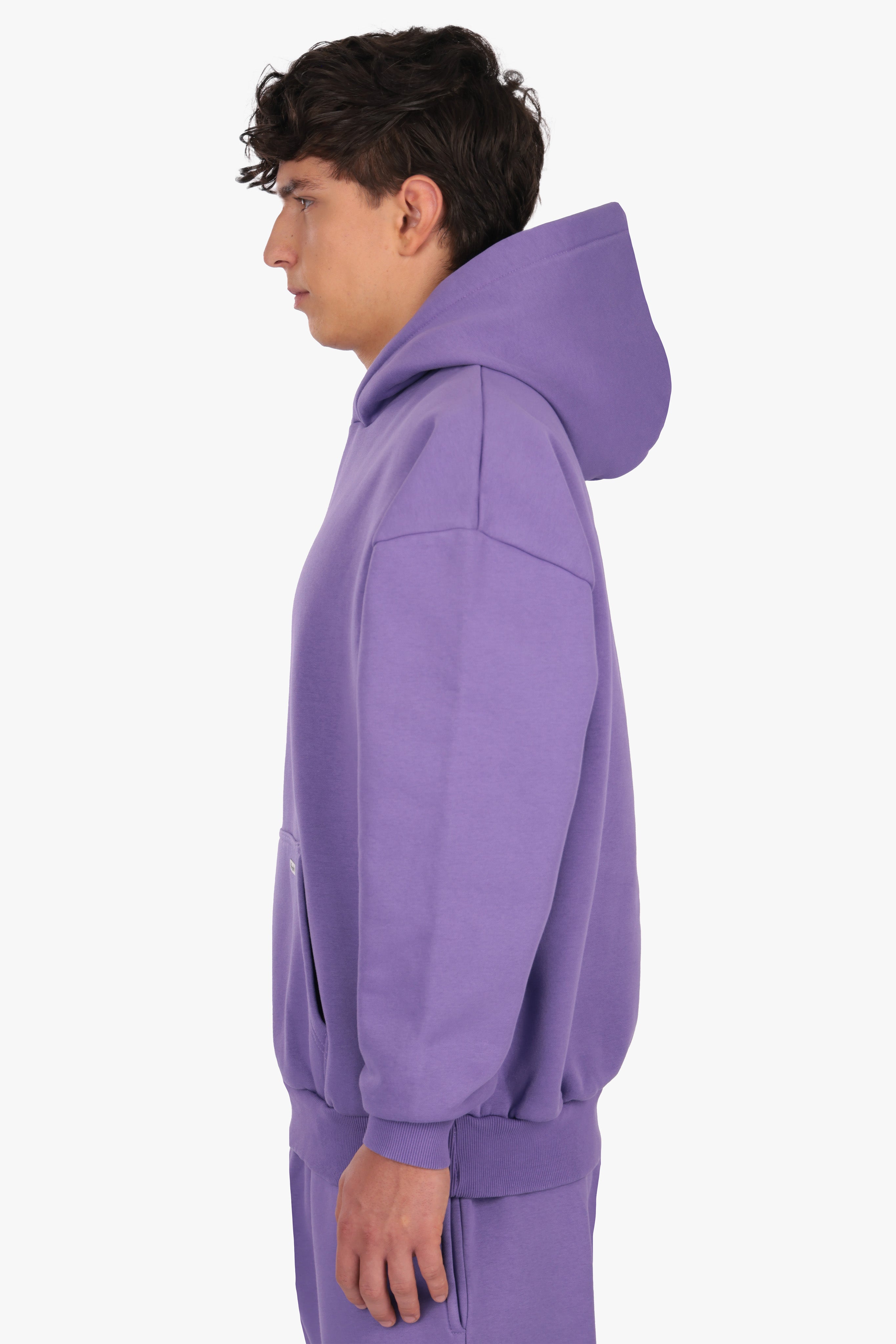 OVERSIZE METAL PATCH HOODIE WASHED PURPLE