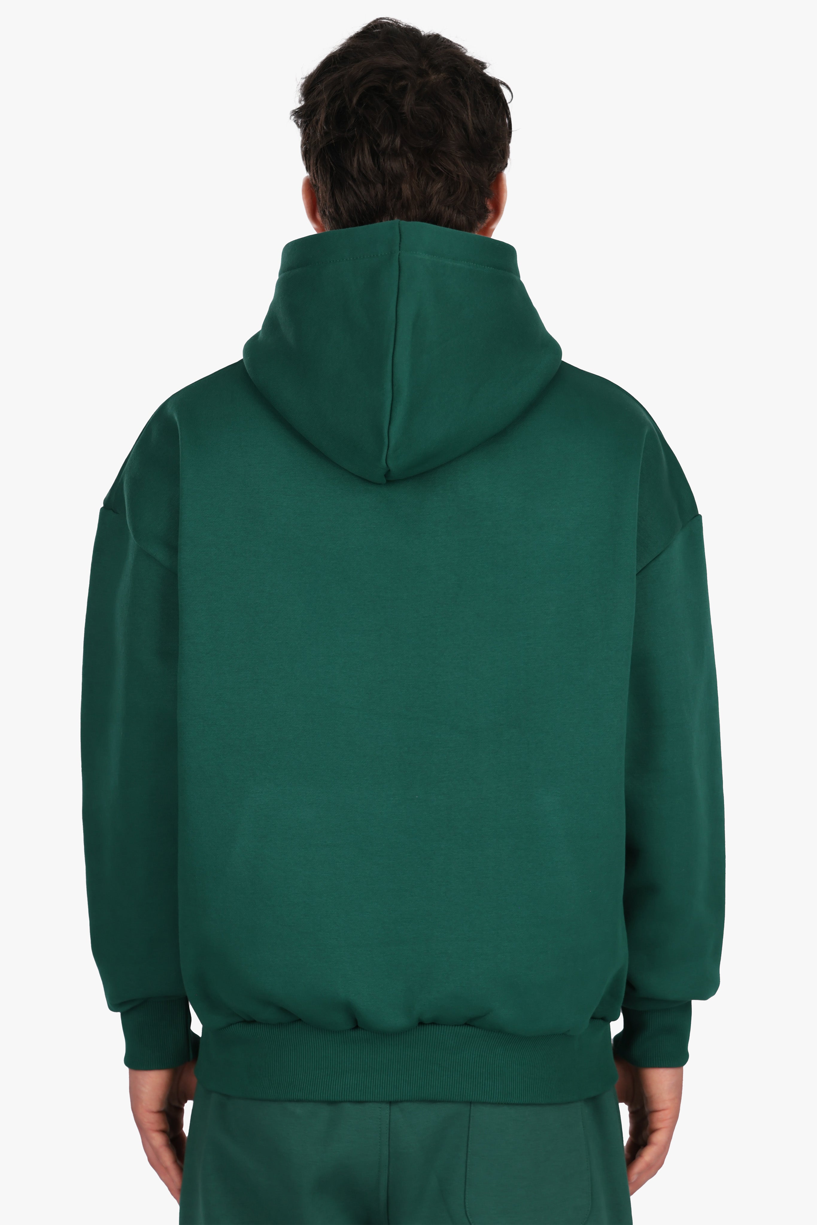 OVERSIZE METAL PATCH HOODIE GREEN