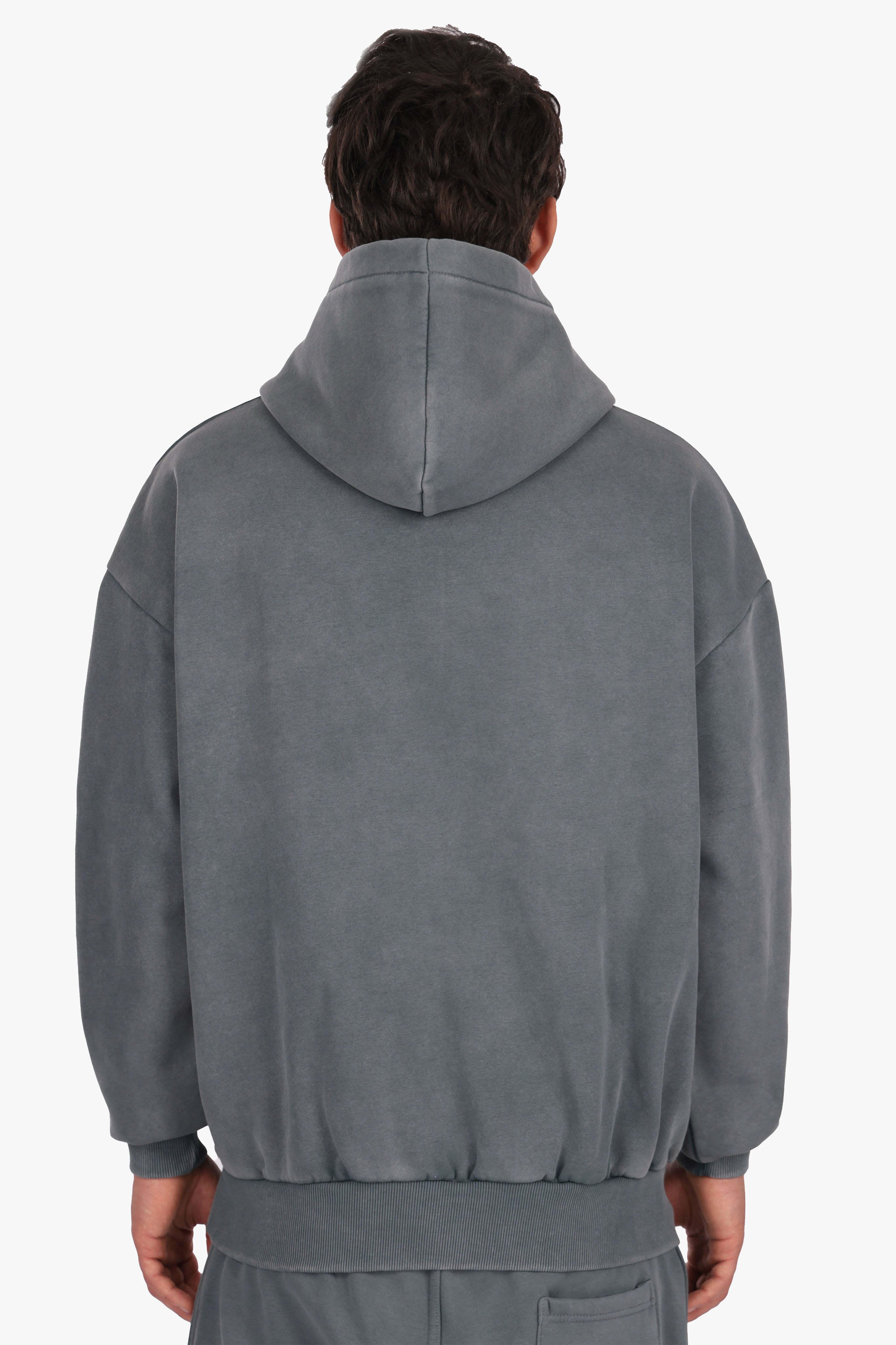 OVERSIZE METAL PATCH HOODIE VINTAGE GREY