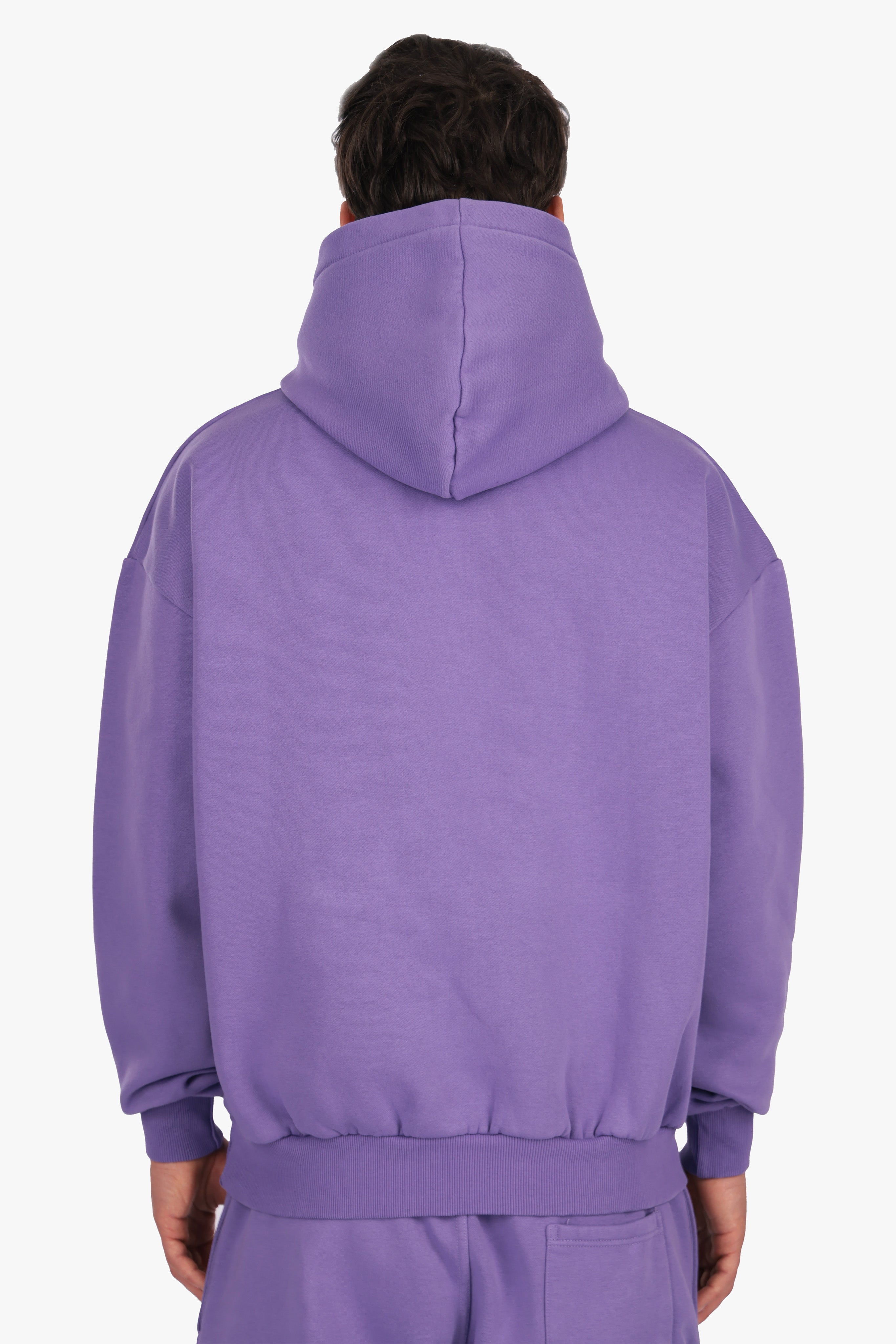 OVERSIZE METAL PATCH HOODIE WASHED PURPLE