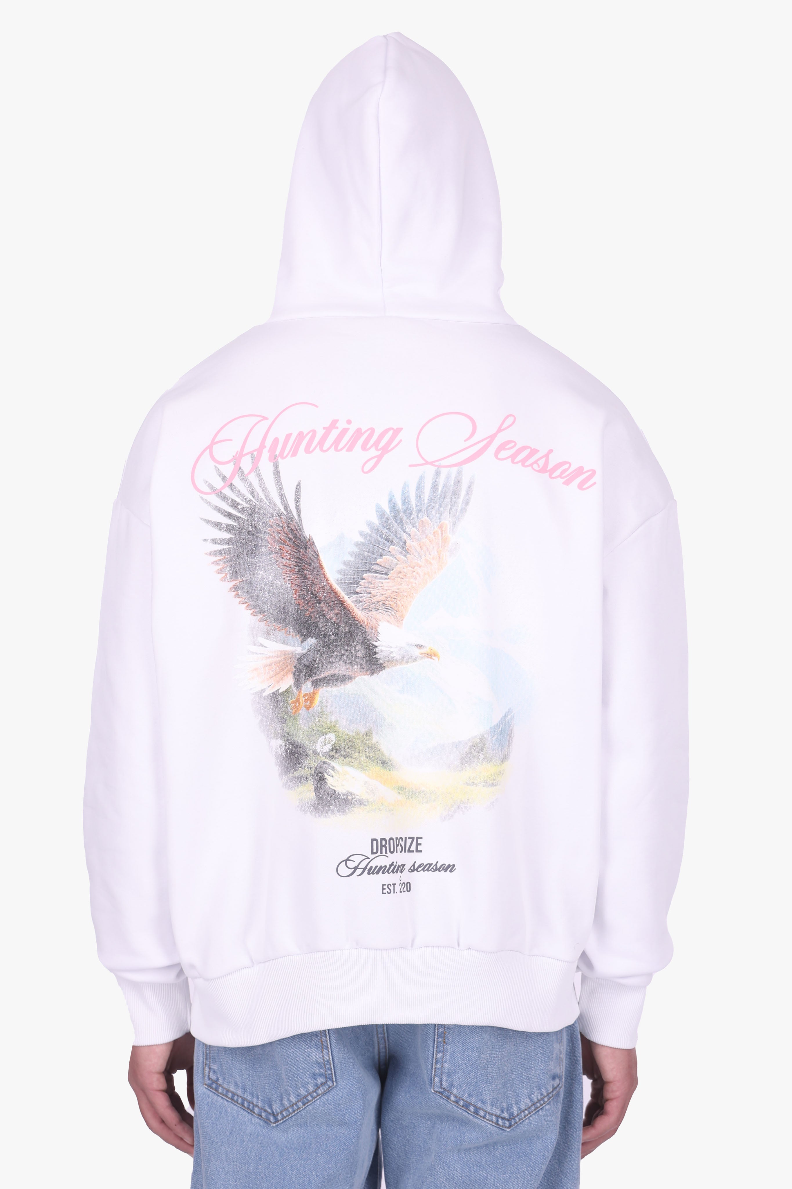 HEAVY OVERSIZE HUNTING SEASON HOODIE WHITE
