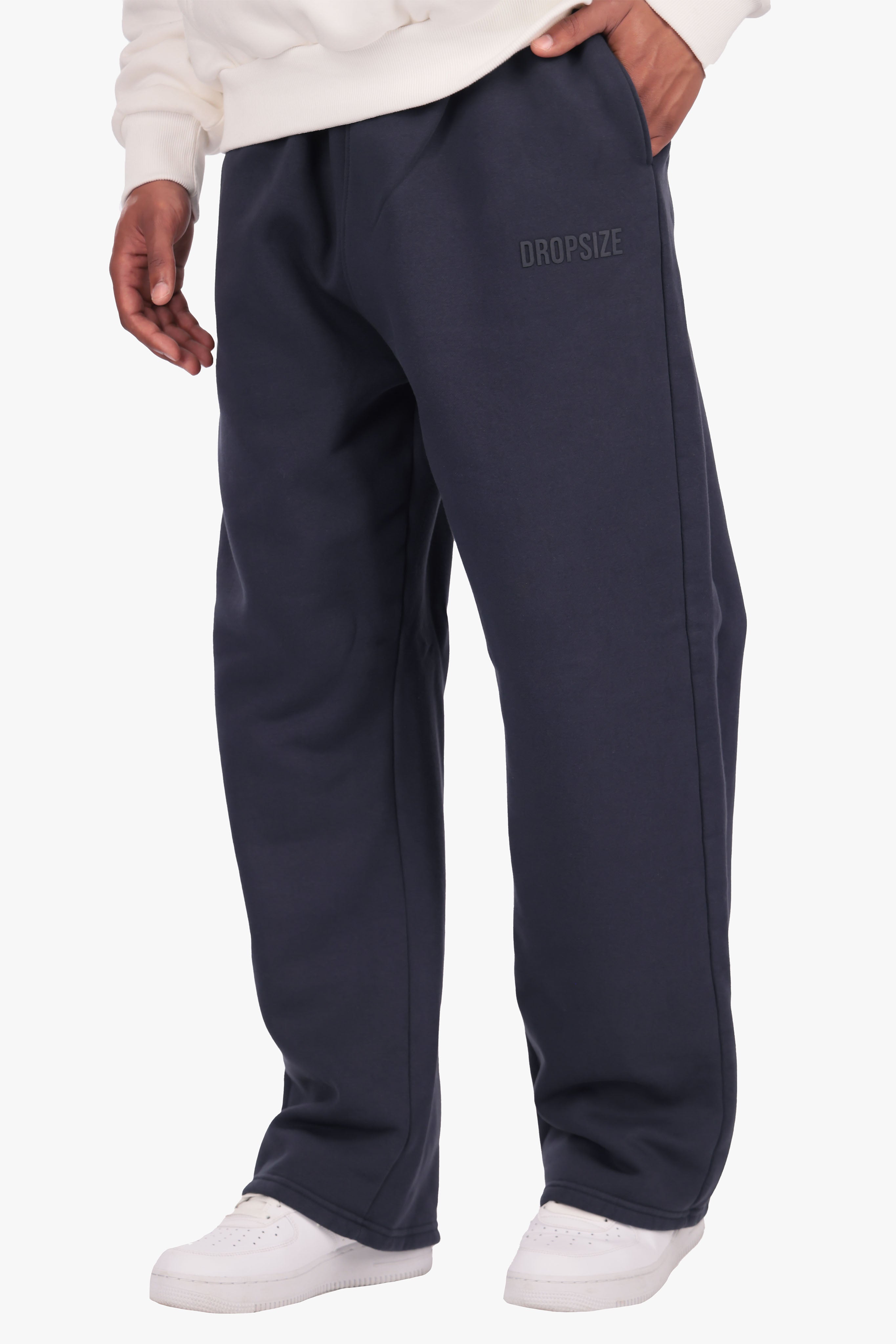 OPEN LEG JOGGER WASHED NAVY