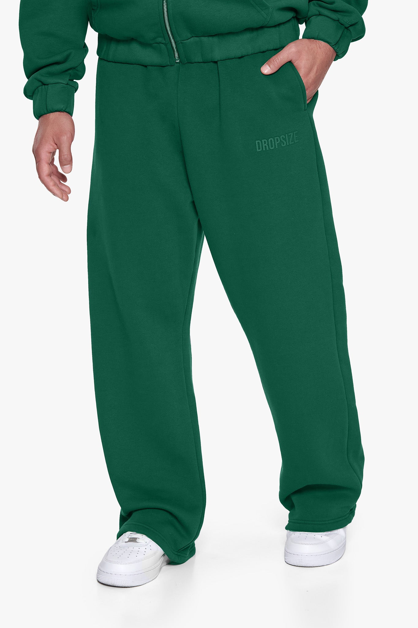OPEN LEG JOGGER WASHED GREEN