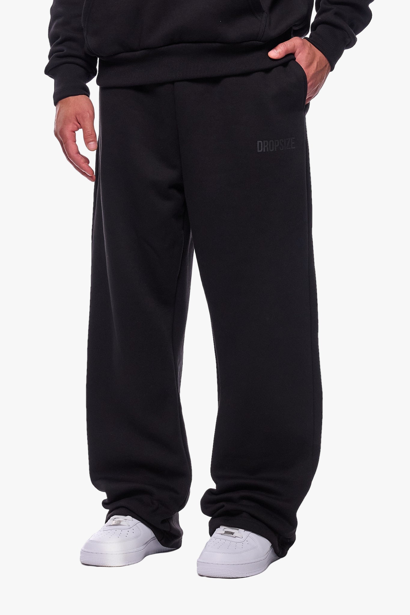 OPEN LEG JOGGER BLACK