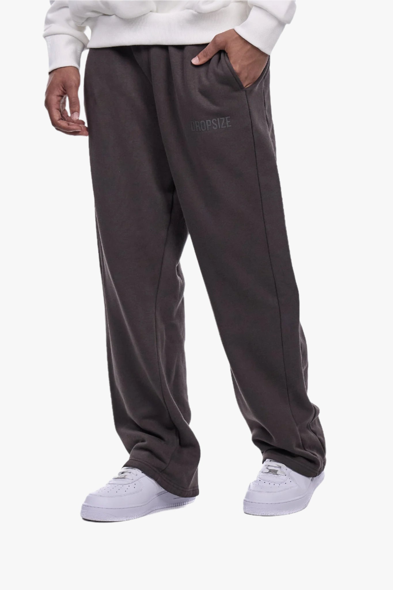 OPEN LEG JOGGER WASHED BLACK