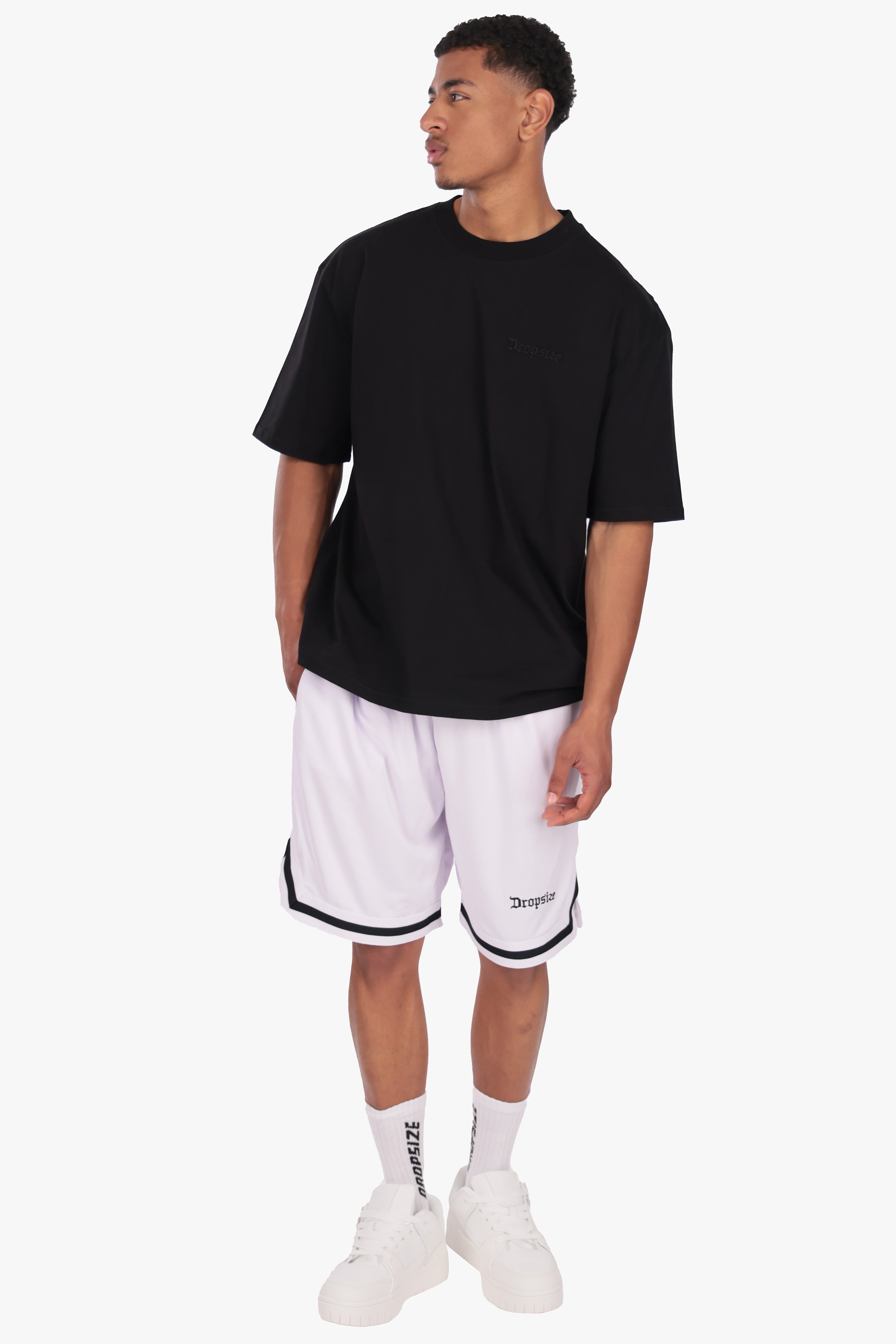LOGO MESH SHORT WHITE/BLACK
