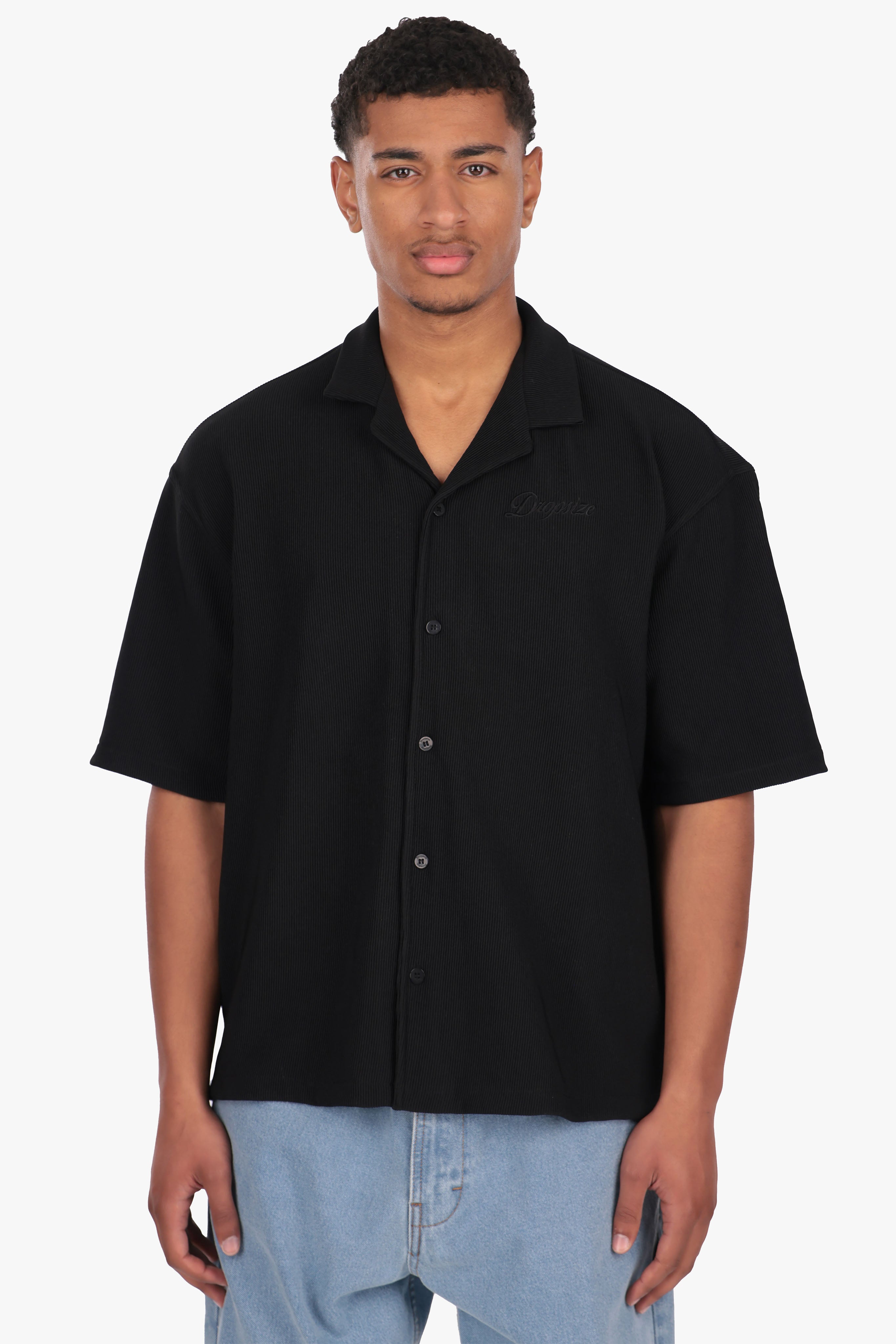 PLISSEE SUMMER SHIRT BLACK