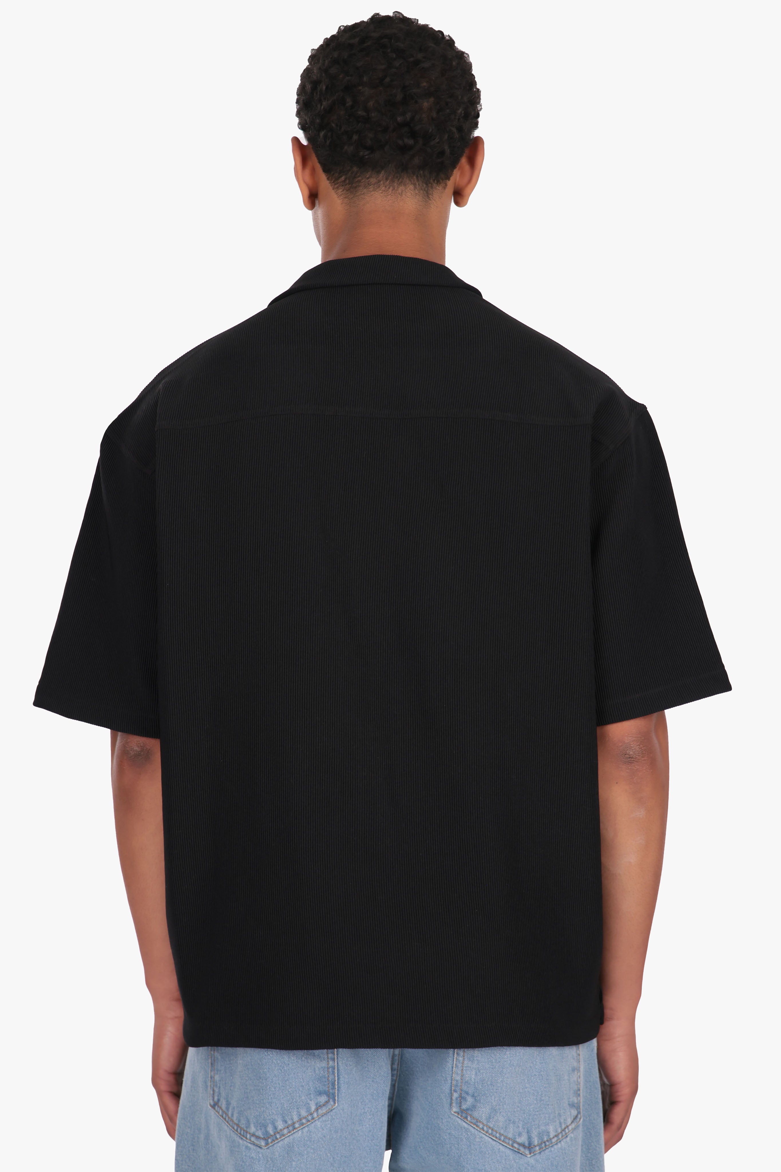 PLISSEE SUMMER SHIRT BLACK