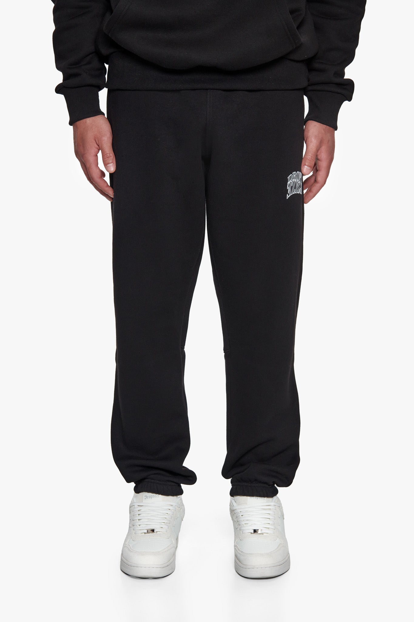 HEAVY MIRRORED LOGO JOGGER BLACK
