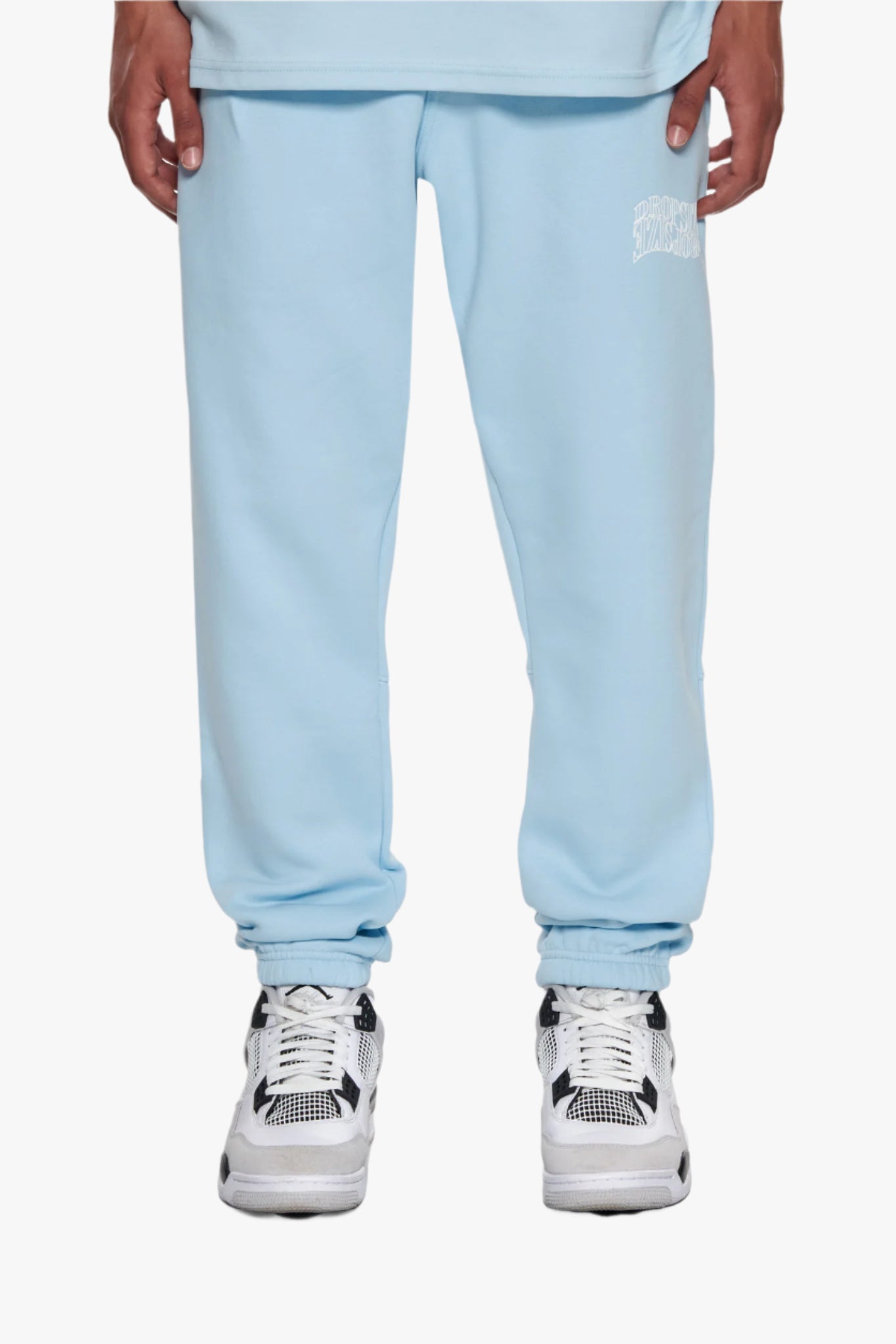 HEAVY MIRRORED LOGO JOGGER BABY BLUE