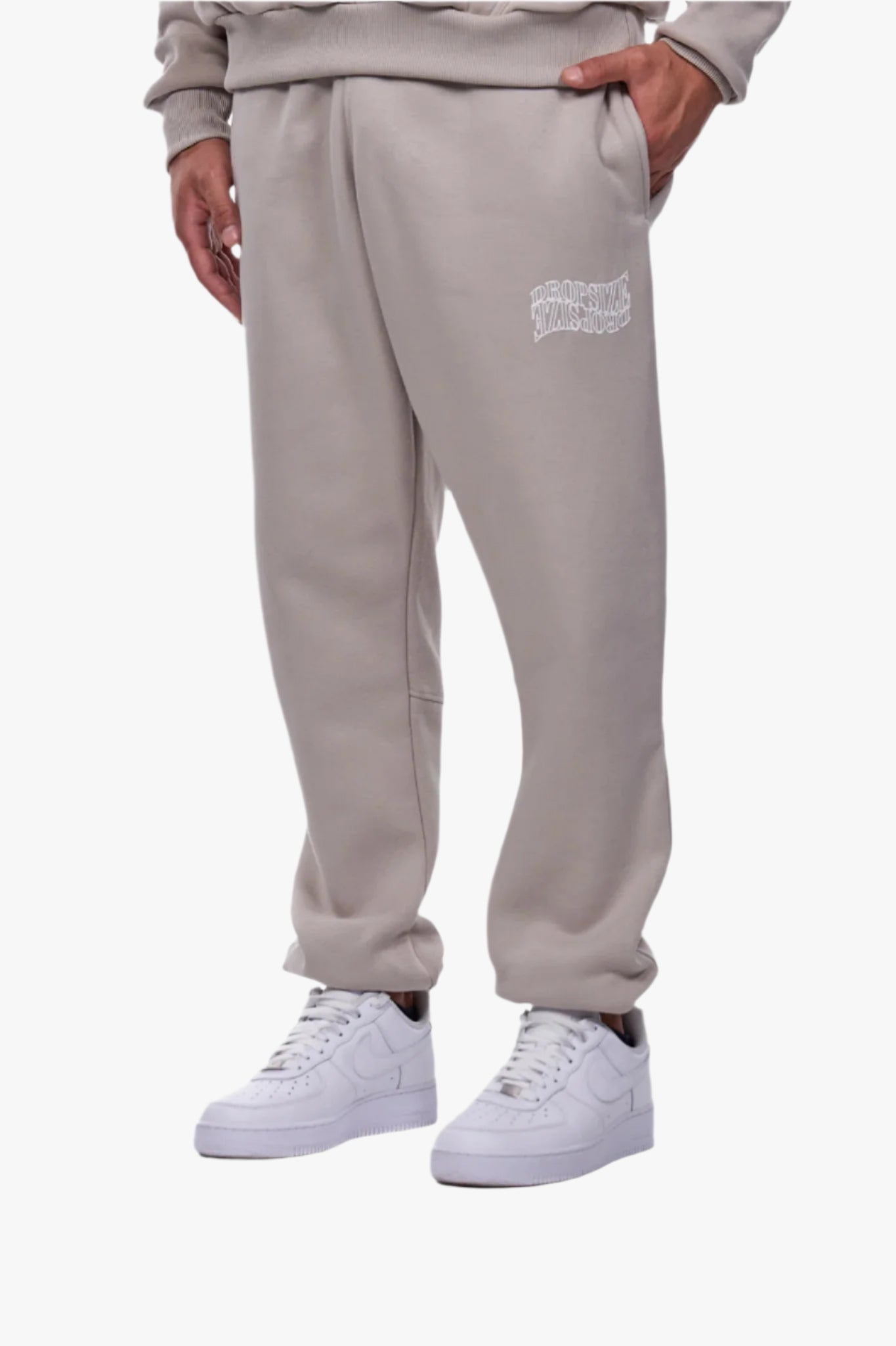 HEAVY MIRRORED LOGO JOGGER STONE