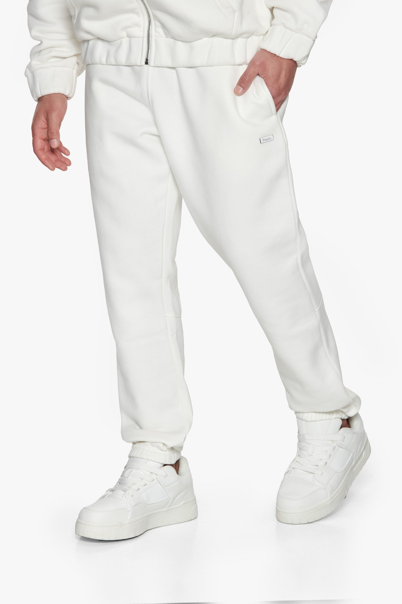METAL PATCH JOGGER CREAM WHITE