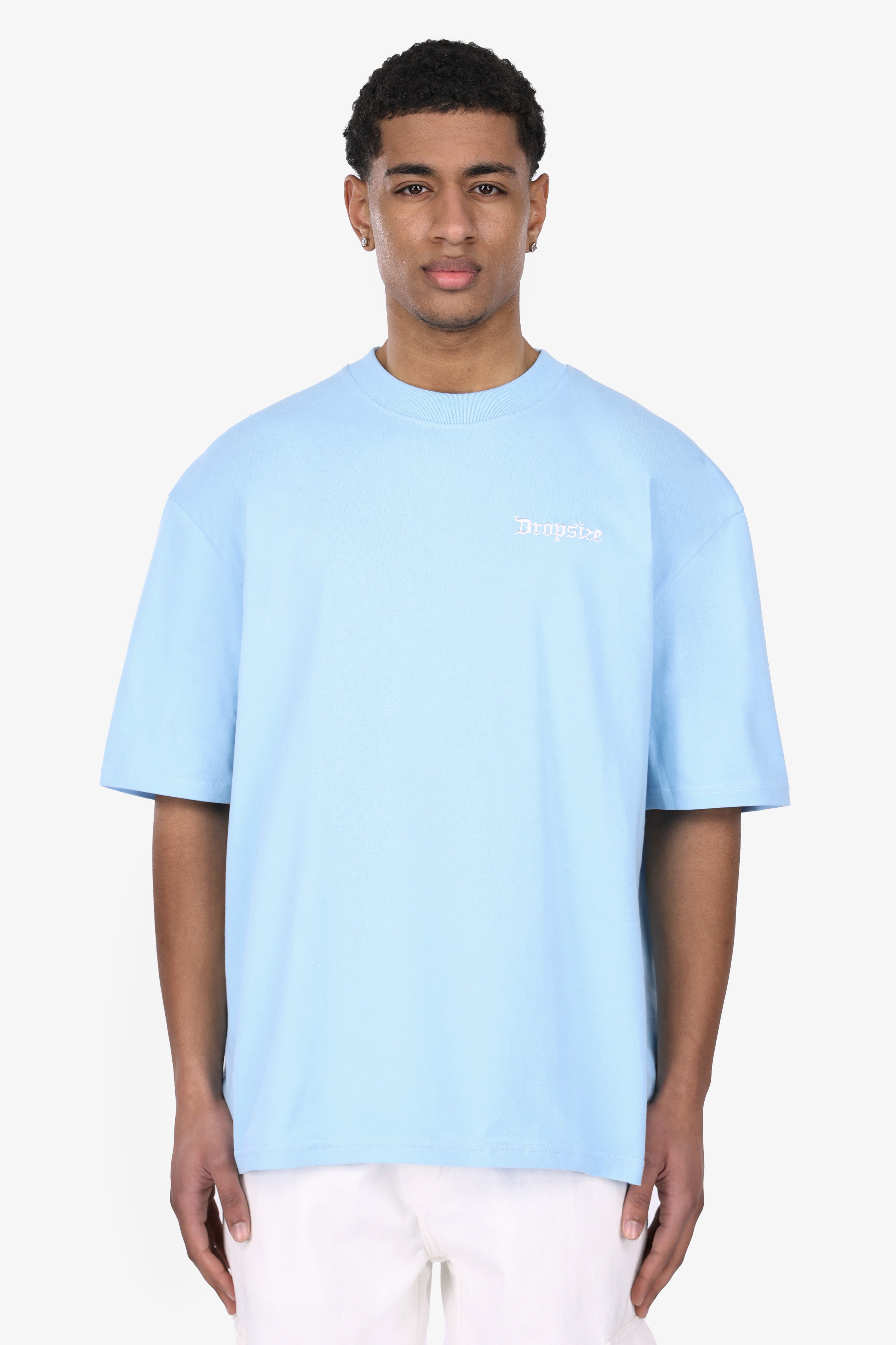 HEAVY OVERSIZE EMBO T-SHIRT BABY BLUE