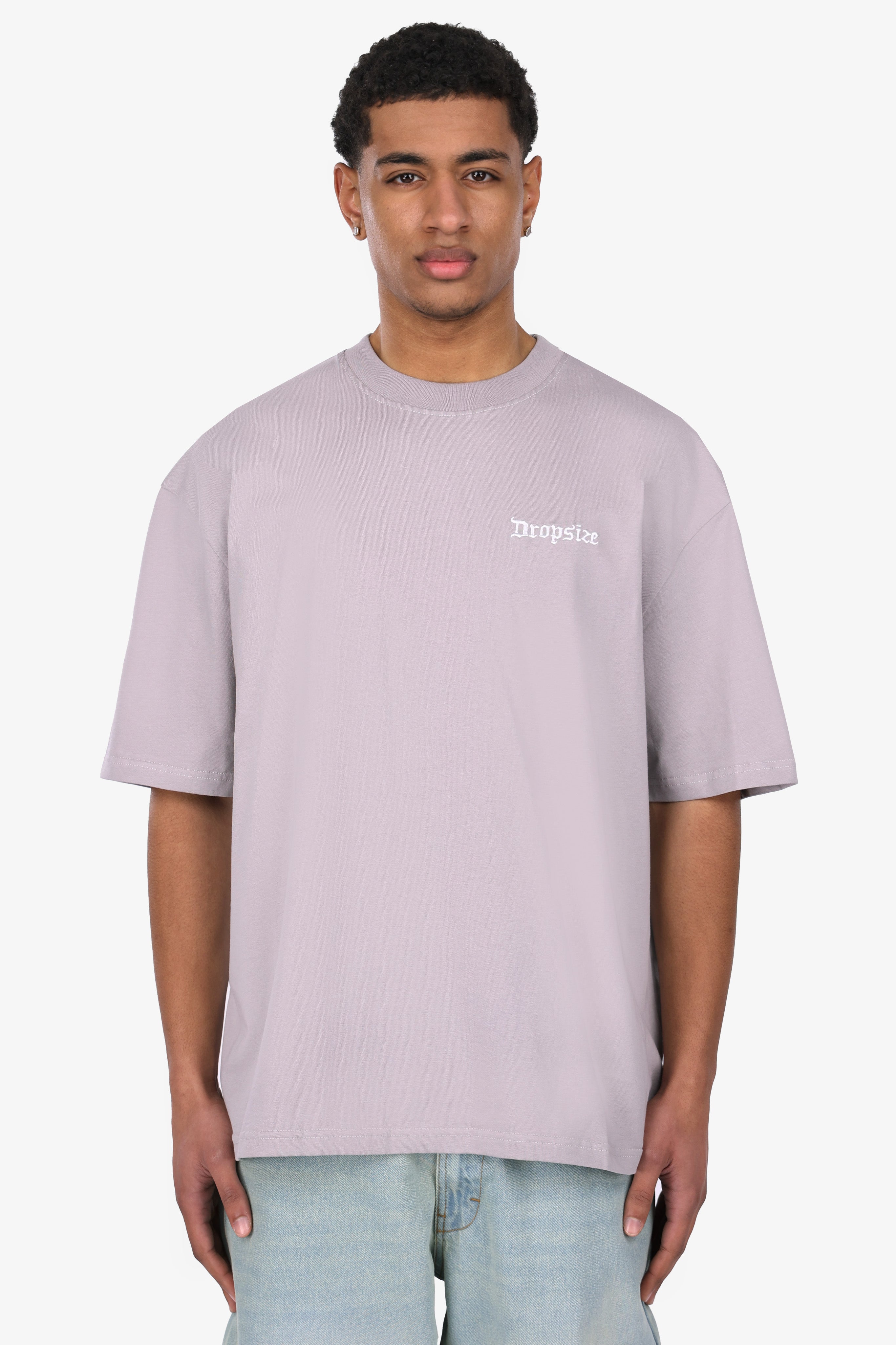 HEAVY OVERSIZE EMBO T-SHIRT GULL GREY