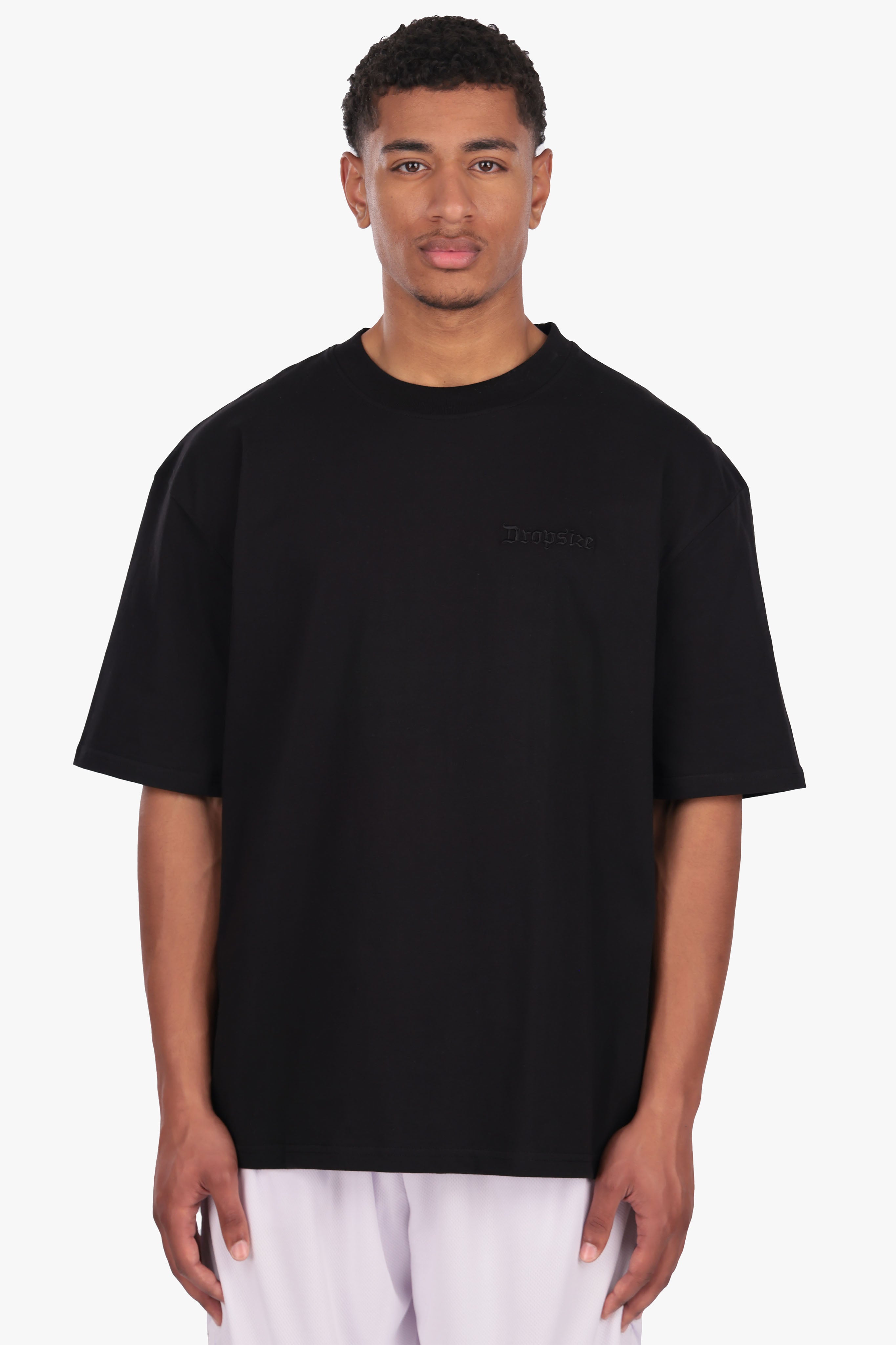 HEAVY OVERSIZE EMBO T-SHIRT BLACK
