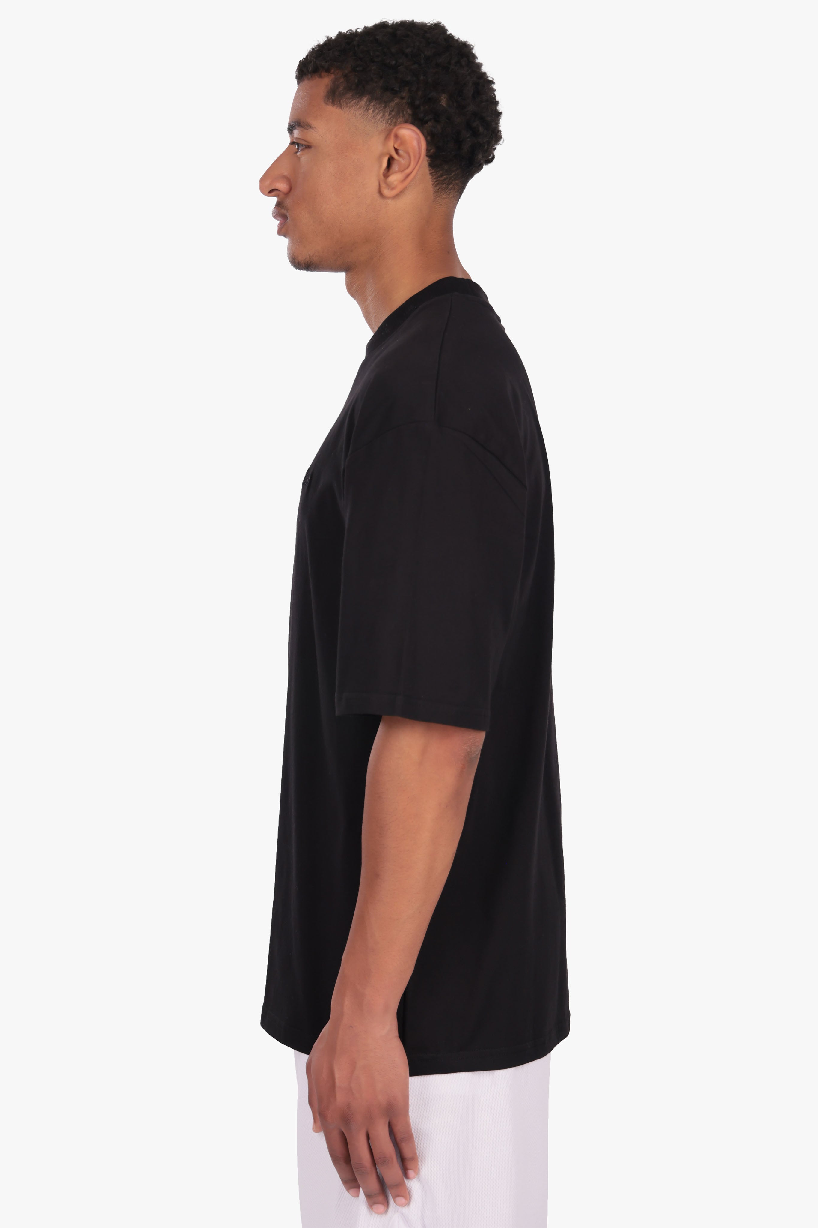 HEAVY OVERSIZE EMBO T-SHIRT BLACK