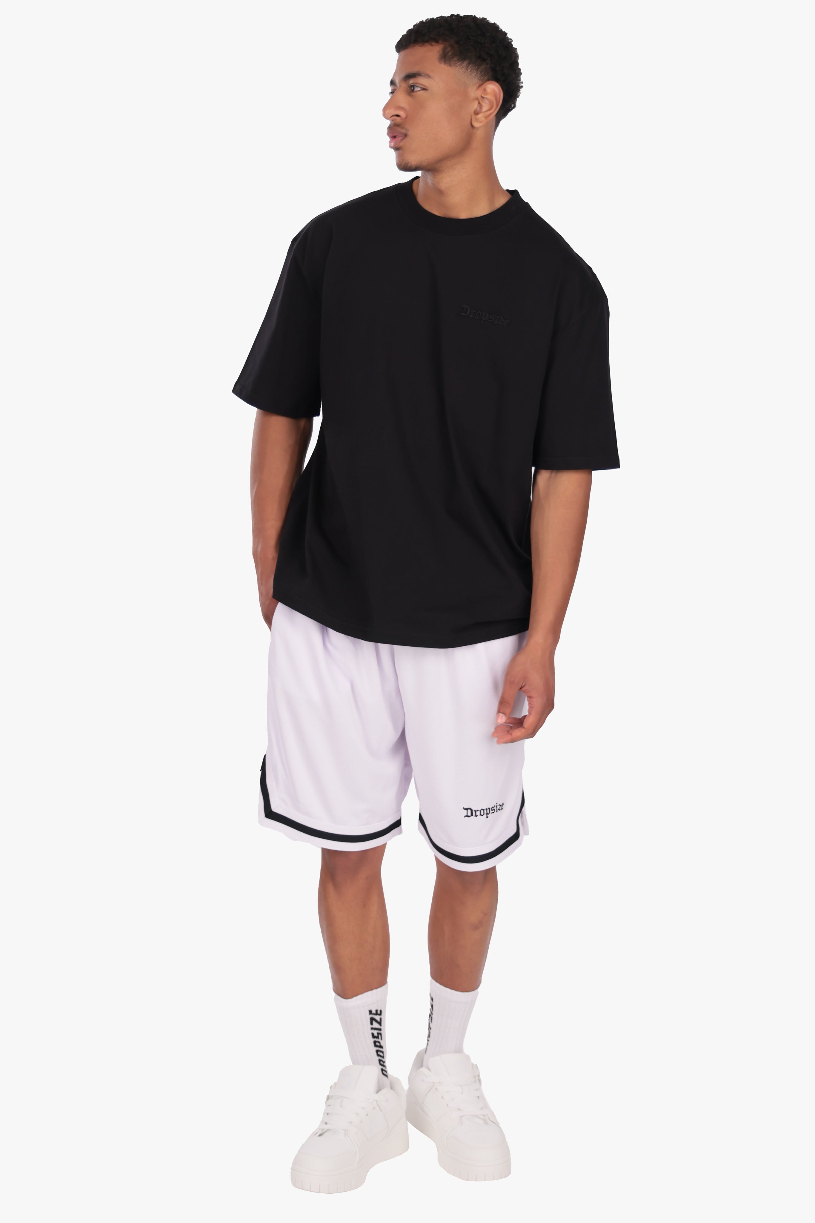 HEAVY OVERSIZE EMBO T-SHIRT BLACK