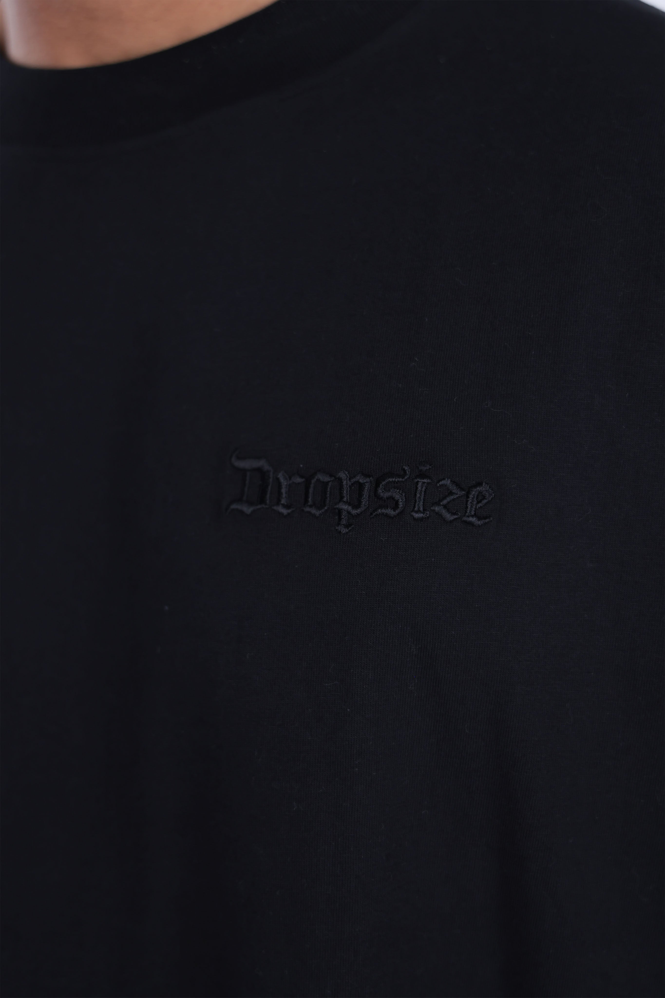 HEAVY OVERSIZE EMBO T-SHIRT BLACK