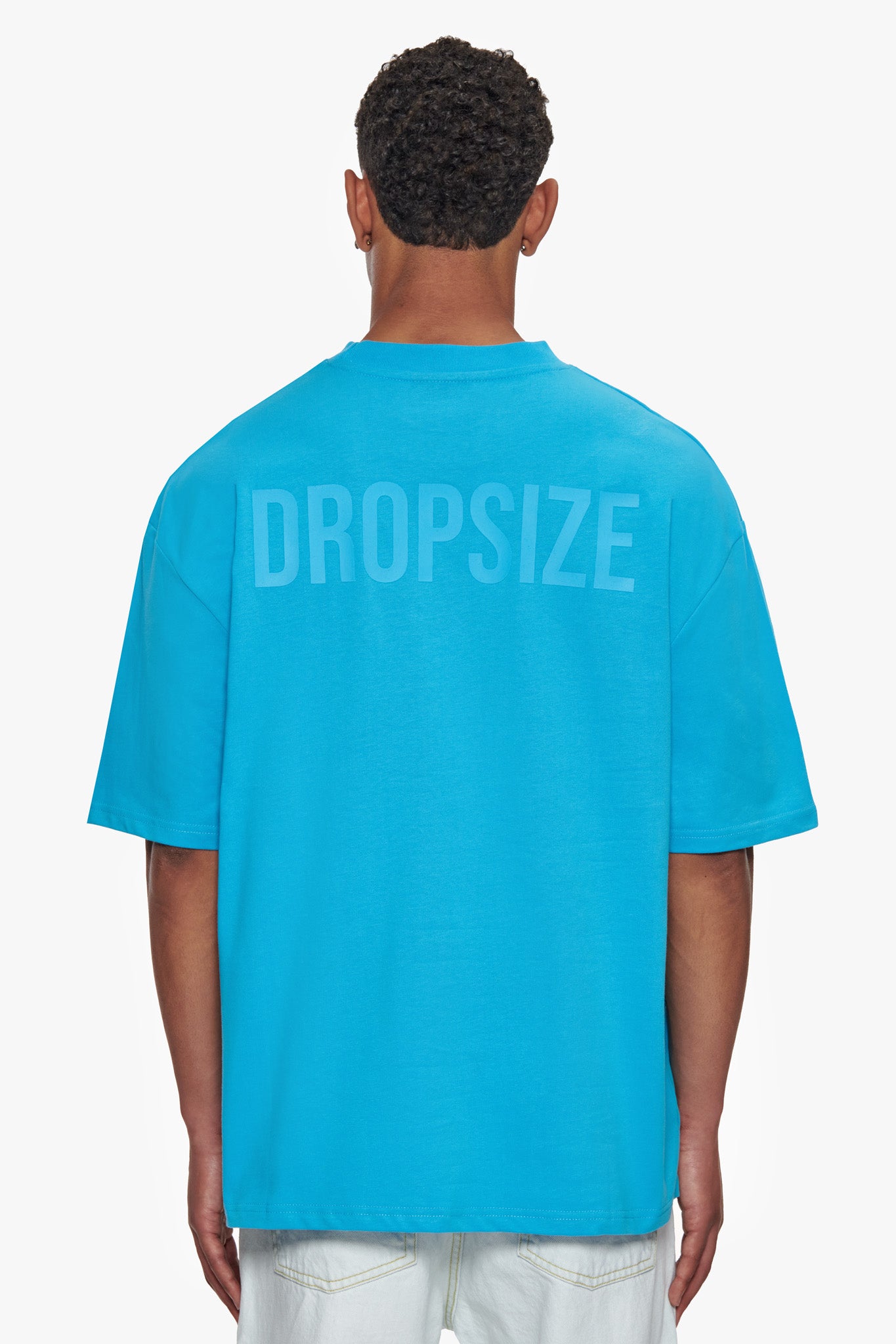 HEAVY OVERISZE HD PRINT T-SHIRT RIVER BLUE
