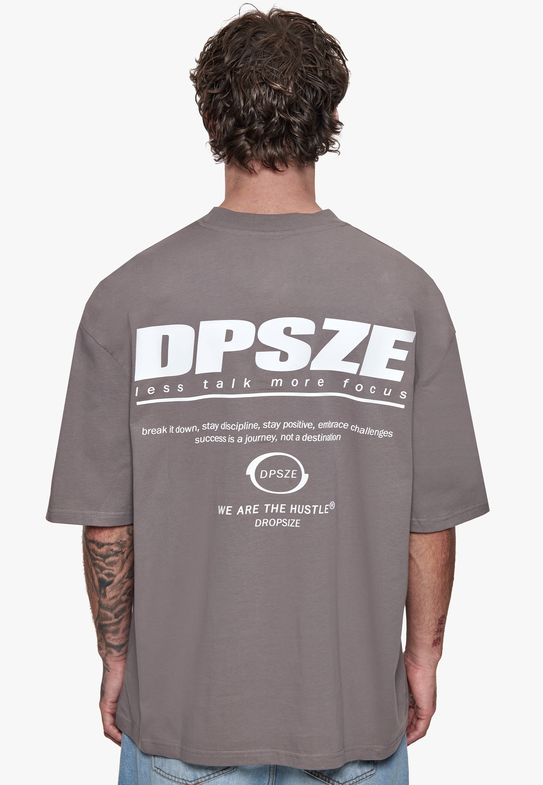 HEAVY OVERSIZE LESS TALK T-SHIRT DRIFTWOOD