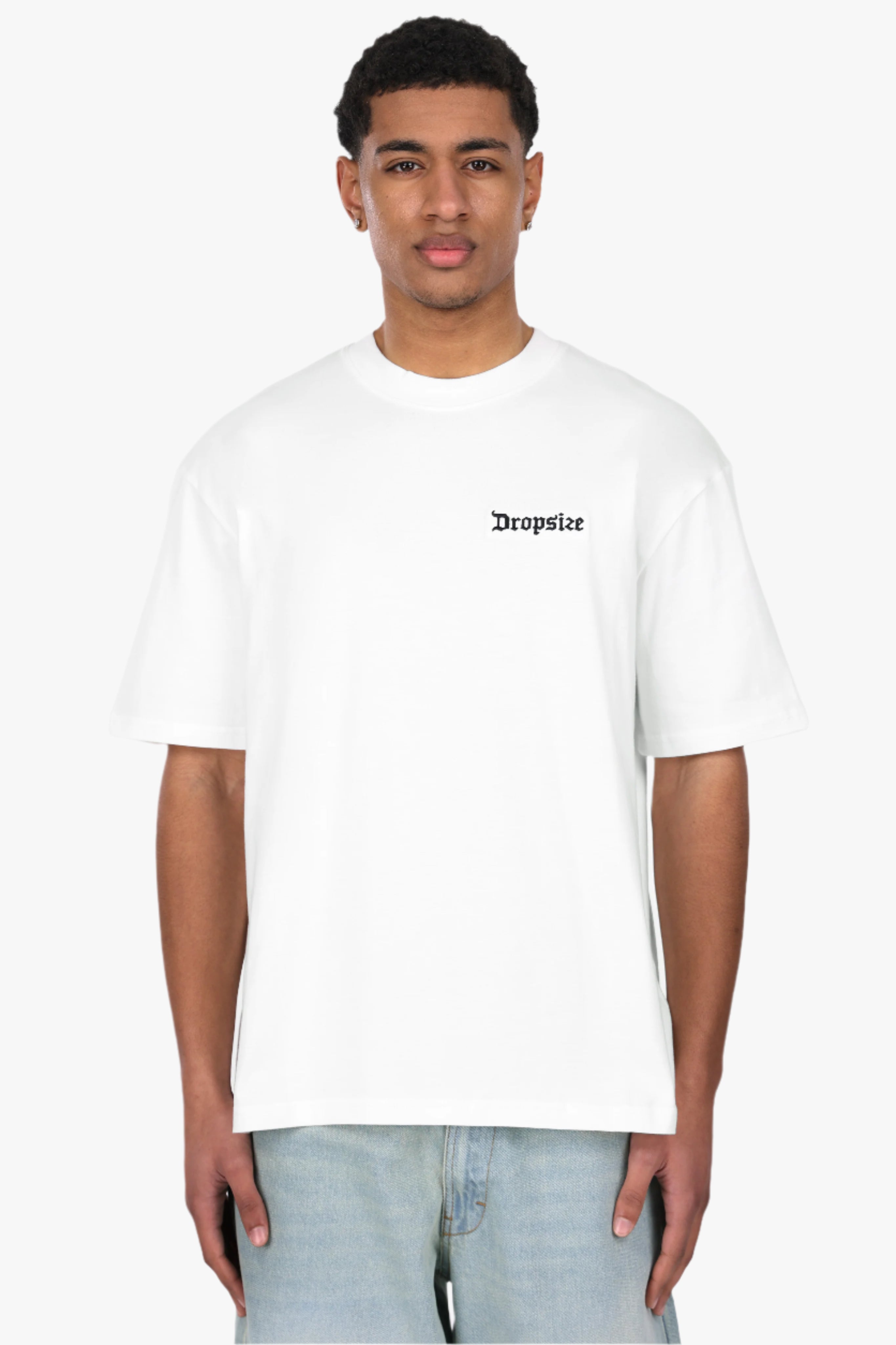 HEAVY V2 EMBO T-SHIRT CREAM WHITE
