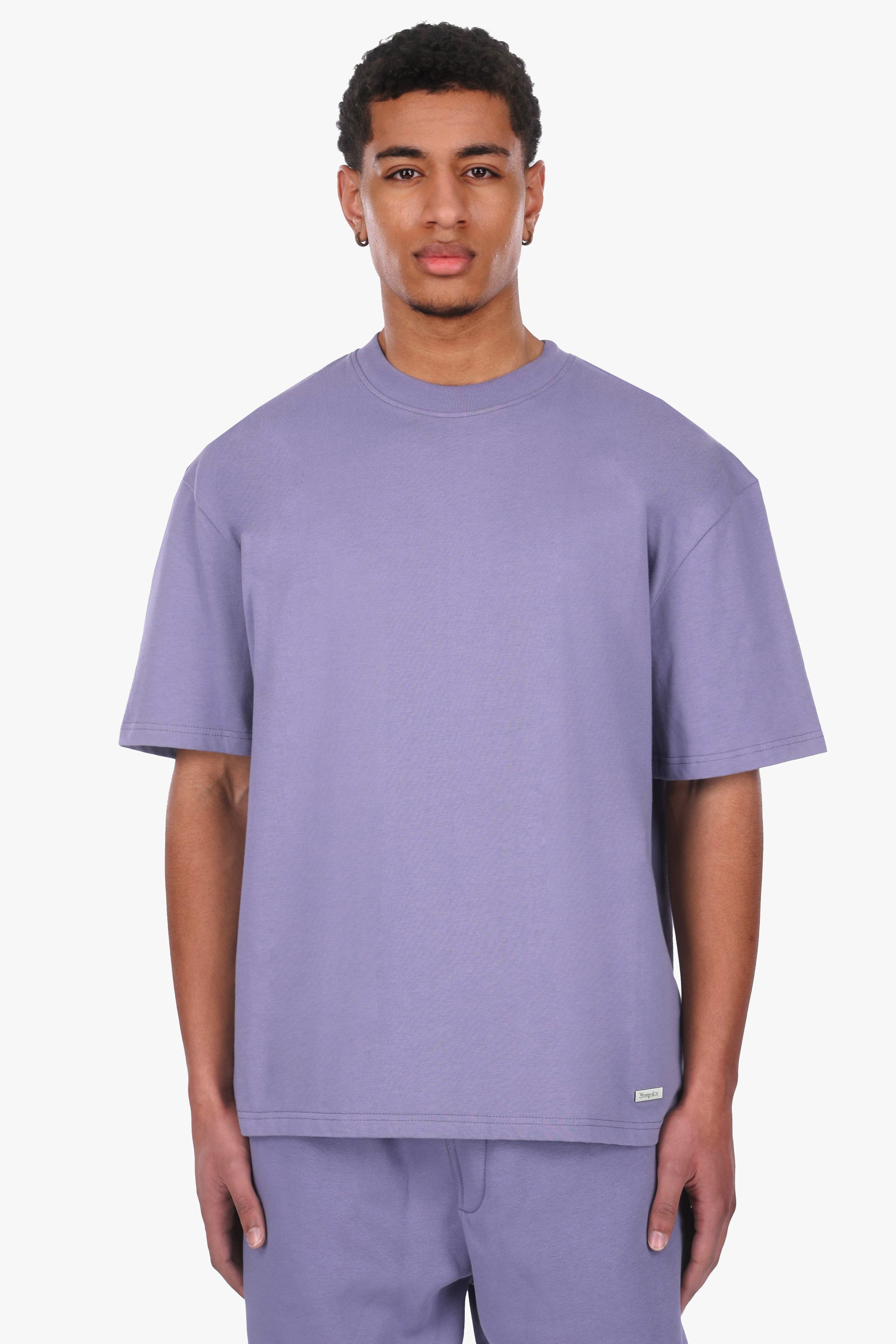 HEAVY OVERSIZE METAL PATCH T-SHIRT BLUE GRANITE
