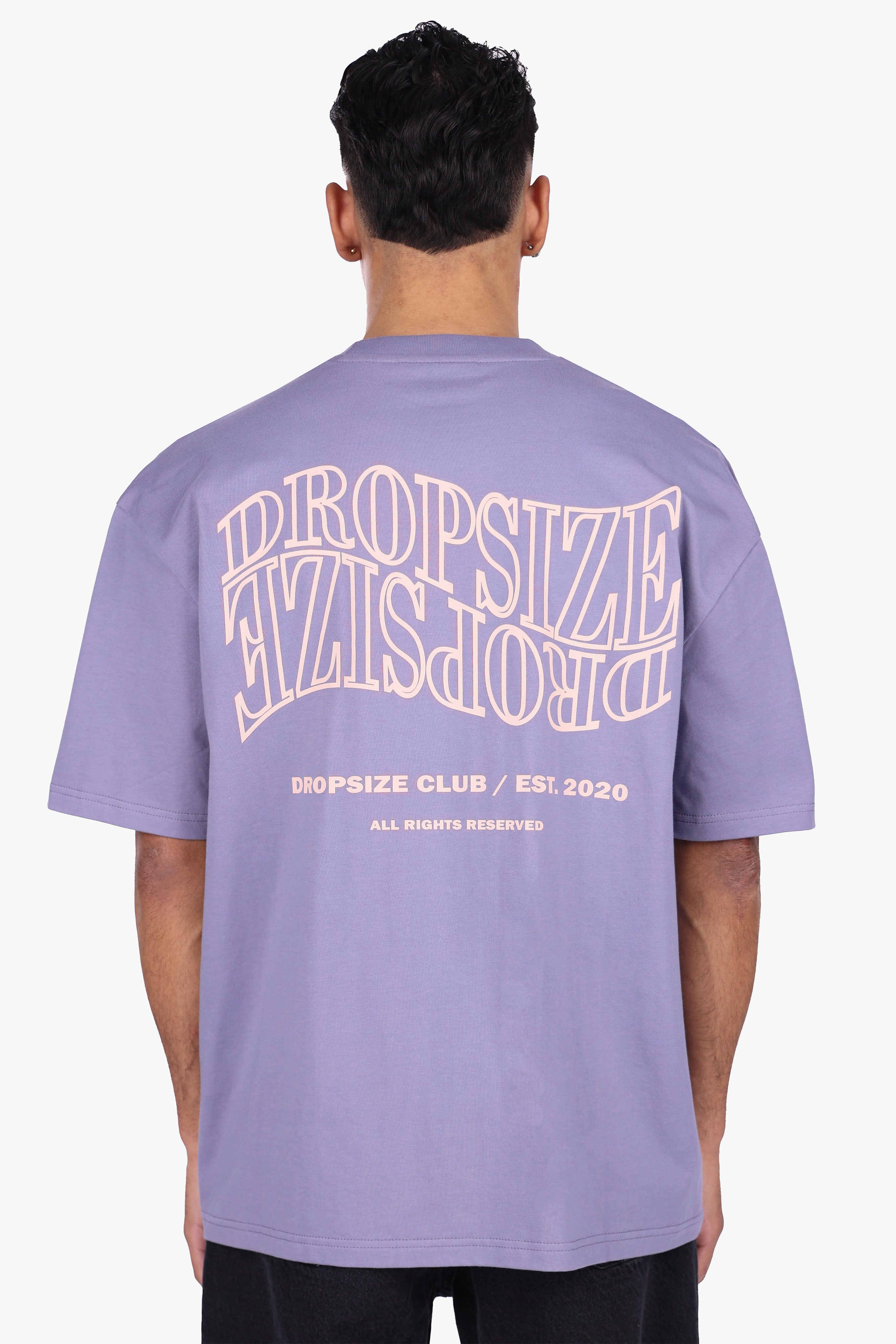 HEAVY OVERSIZE MIRRORED LOGO T-SHIRT GRANITE