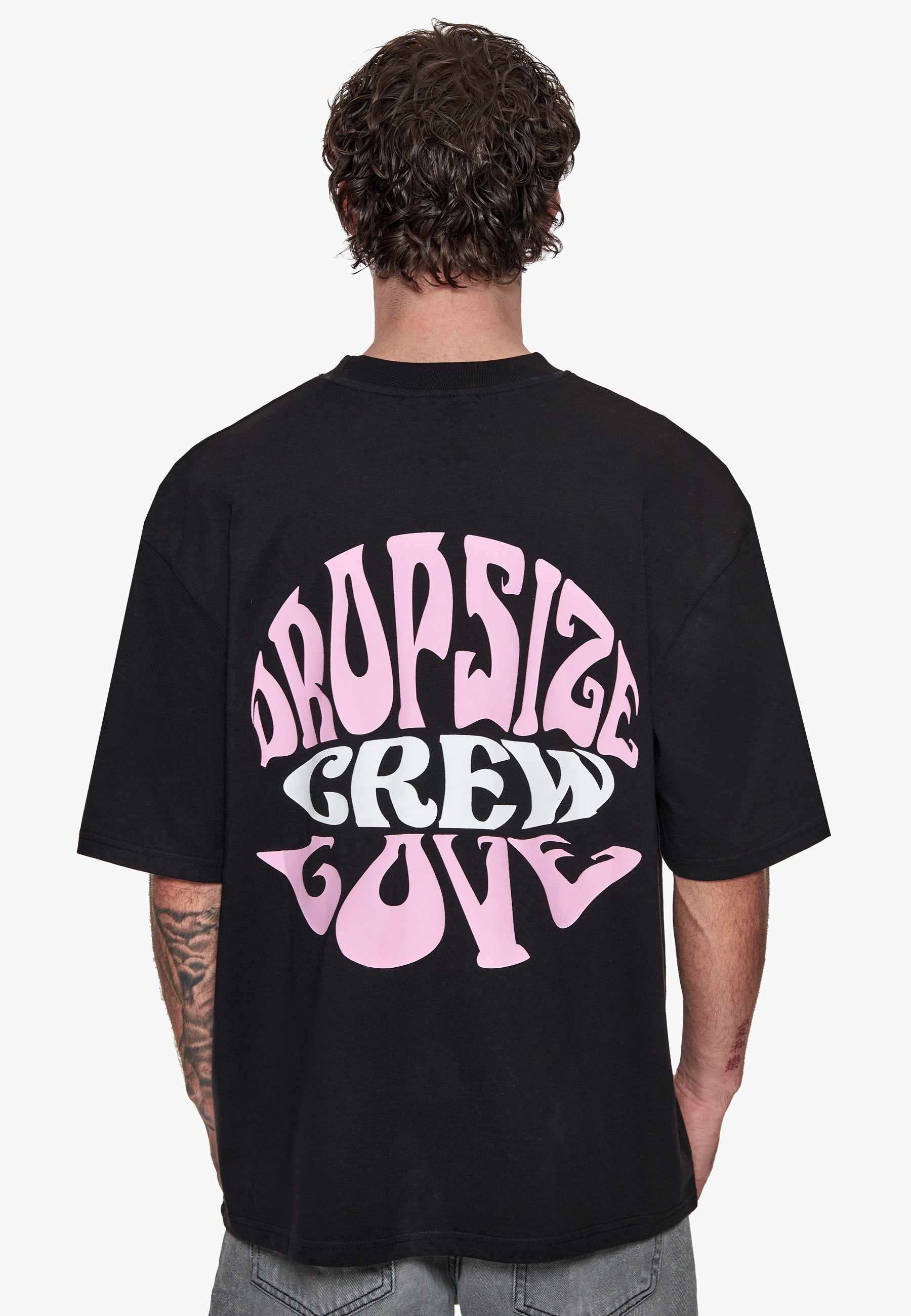 HEAVY OVERSIZE CREW LOVE T-SHIRT BLACK
