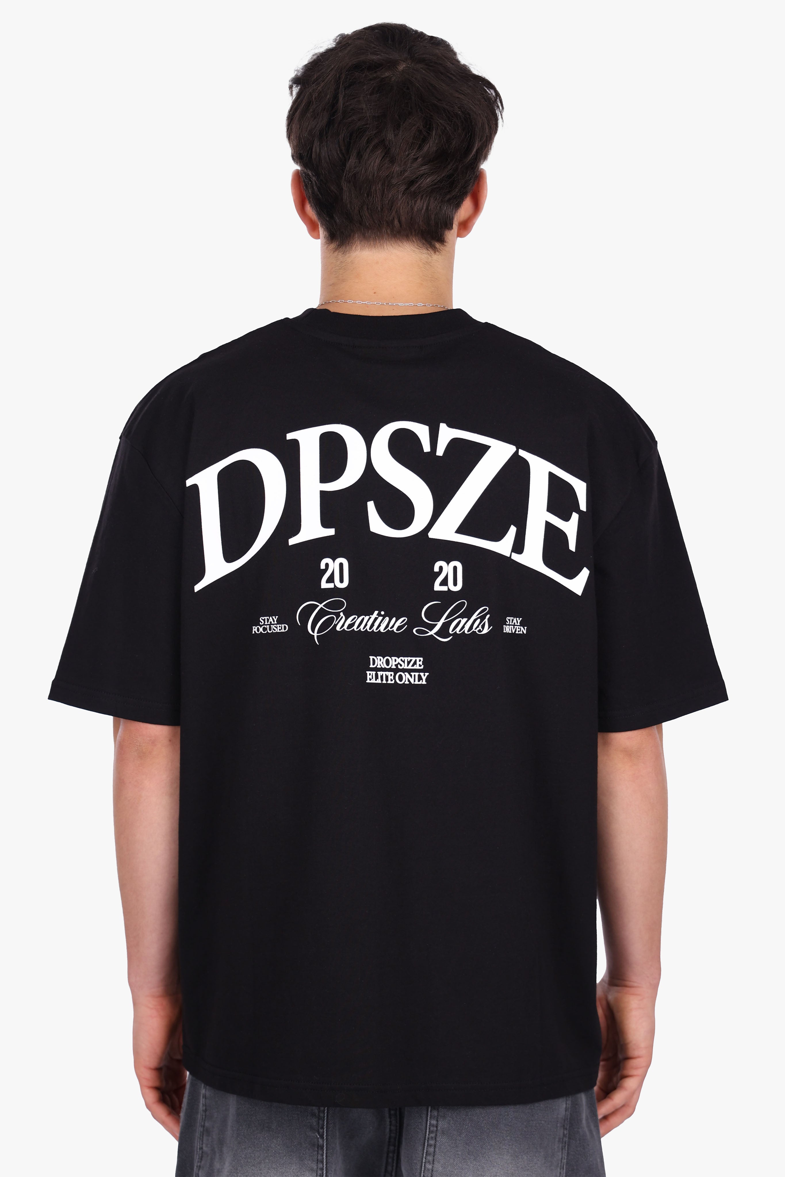 HEAVY OVERSIZE DPSZE BACKPRINT T-SHIRT BLACK