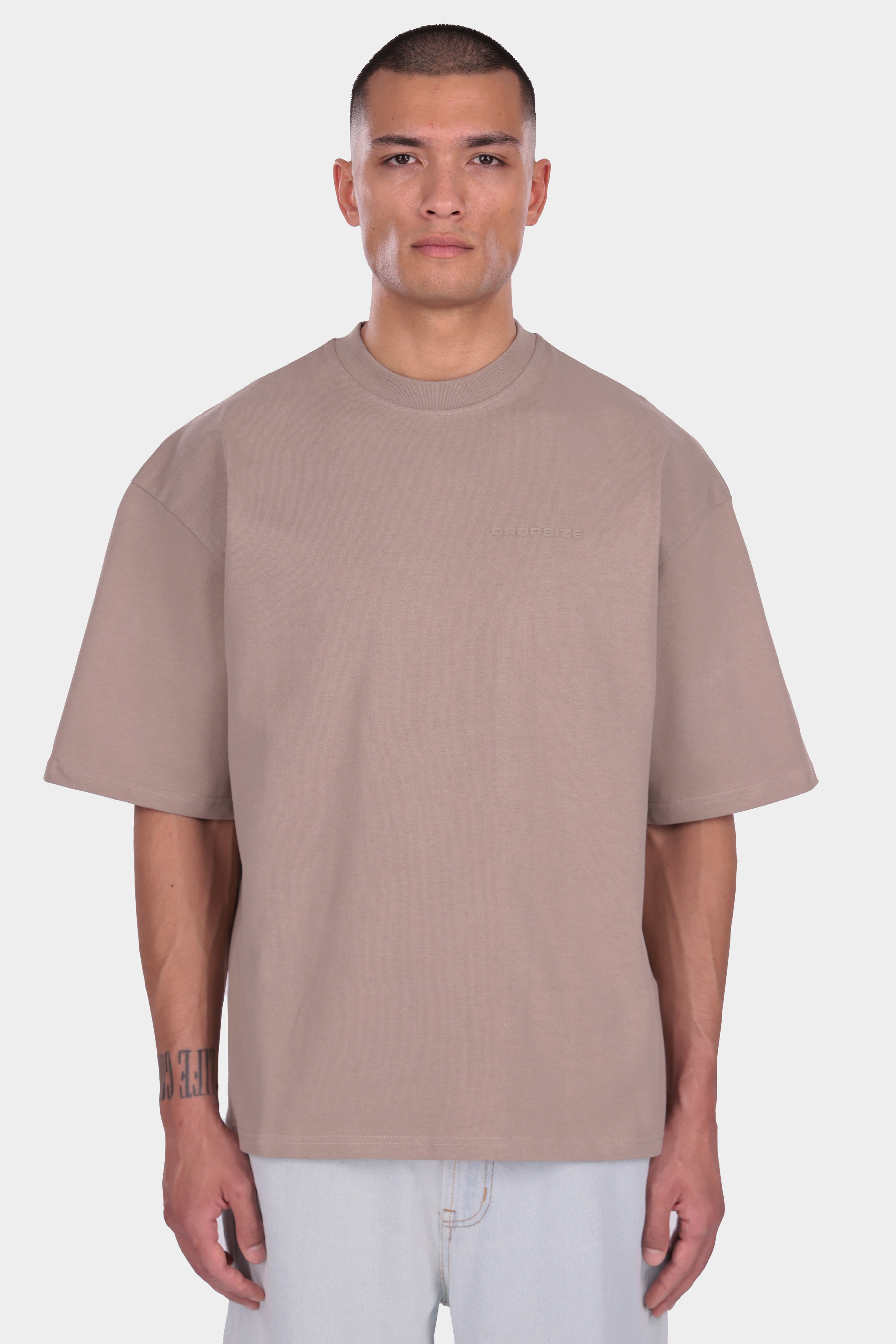 SIDE RIB T-SHIRT SIMPLY TAUPE