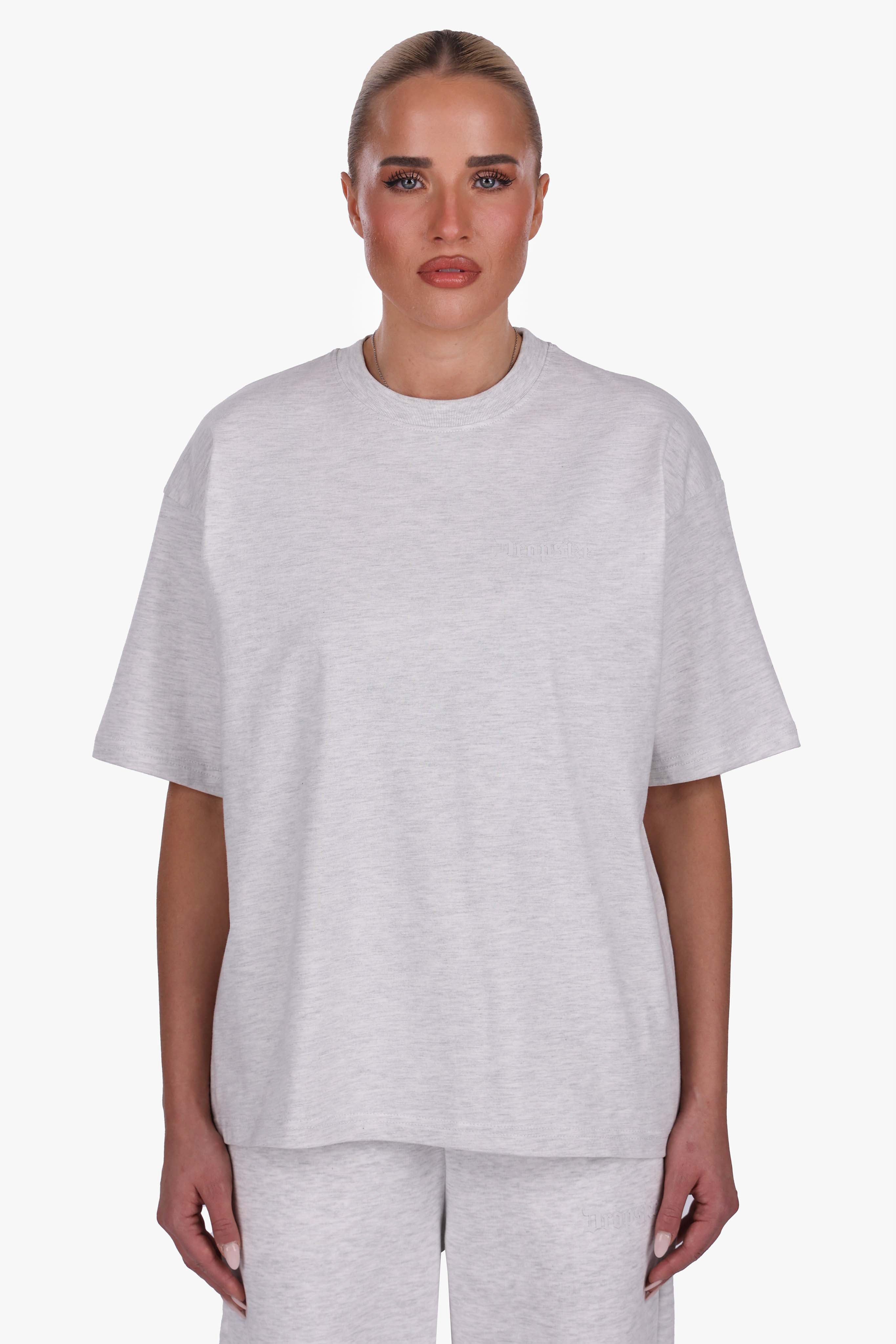 WOMEN BASIC COZY T-SHIRT GREY MELANGE